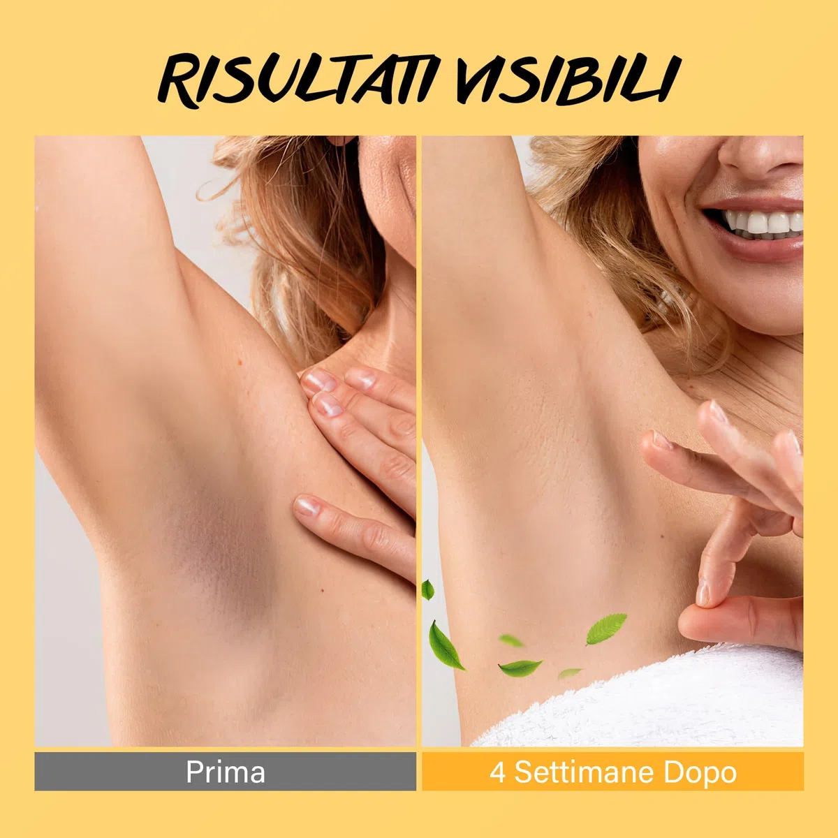Scrub Detox per le Ascelle con Curcuma e Vitamina C, Rimuovi Macchie scure dalle Ascelle, Deodorante per il Corpo che Uniforma il Tono della Pelle, Scrub Esfoliante per il Corpo per Donne e Uomini