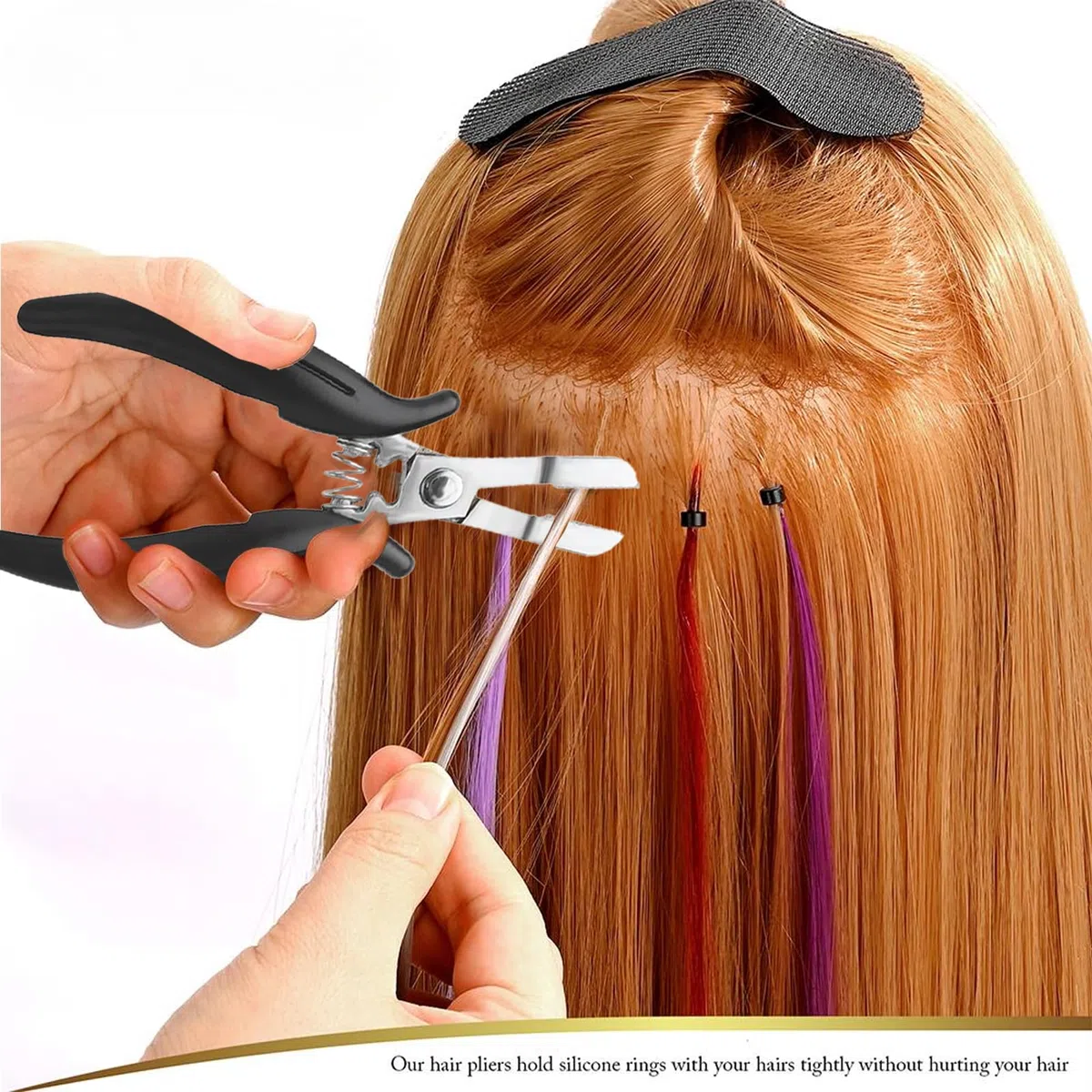 Pinze per extension, solvente per extension, rimozione di extension, strumento di estensione dei capelli, pinza per extension per bonding extension