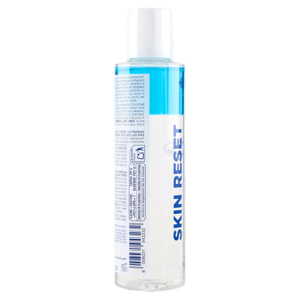 Rilastil Skin Reset Struccante Bifasico Occhi e Labbra, Rimozione Trucco Waterproof, con Pantenolo e Niacinamide, 150 ml