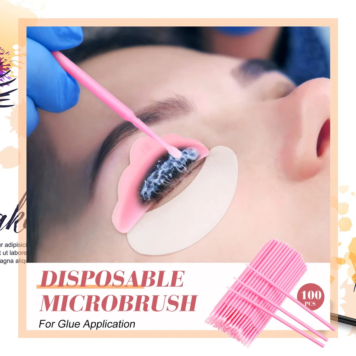 Kit per lash Lift, 232 Pezzi, con 50 astine in Silicone, 2 Strumenti separa Ciglia, 100 Micro tamponi, 50 pennelli per Mascara in Cristallo e 30 Coppie di Pad per Estensioni