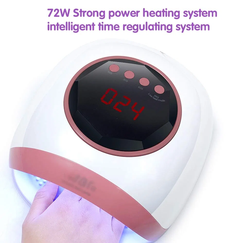 FAXIOAWA Lampade per Unghie Lampada per Asciugatura Unghie LED Profession 72W Lampada per Manicure per Asciugatura Smalto Gel per Unghie
