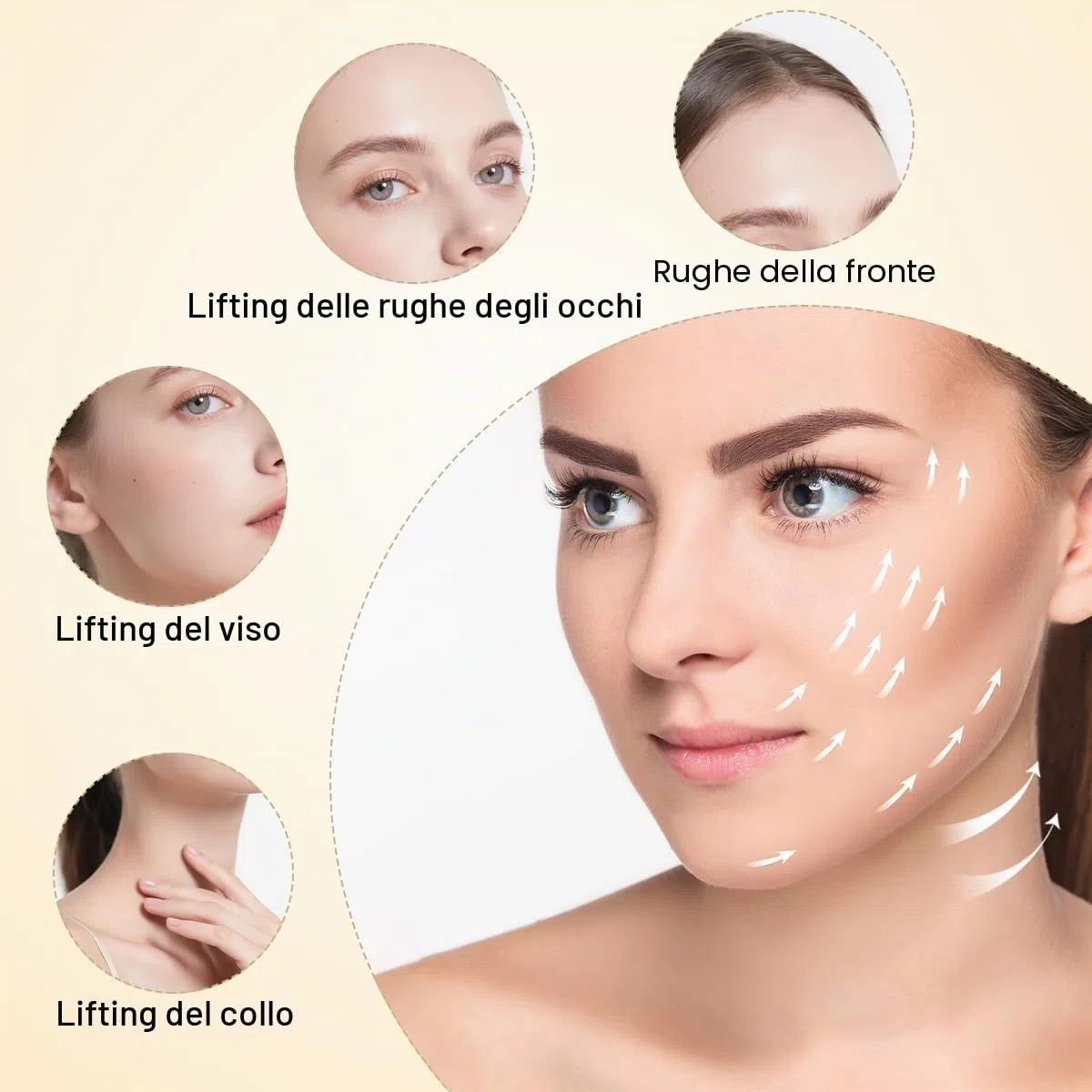 Set Face Lifting Tape Viso – Face Tape Viso Lifting Invisibile con 8 Bande Elastiche & 40 Adesivi | Maschera Collo, Zornesfalte Pflaster, Doppelkinn Entferner | Face Lift Tape Invisible Cerotti Viso