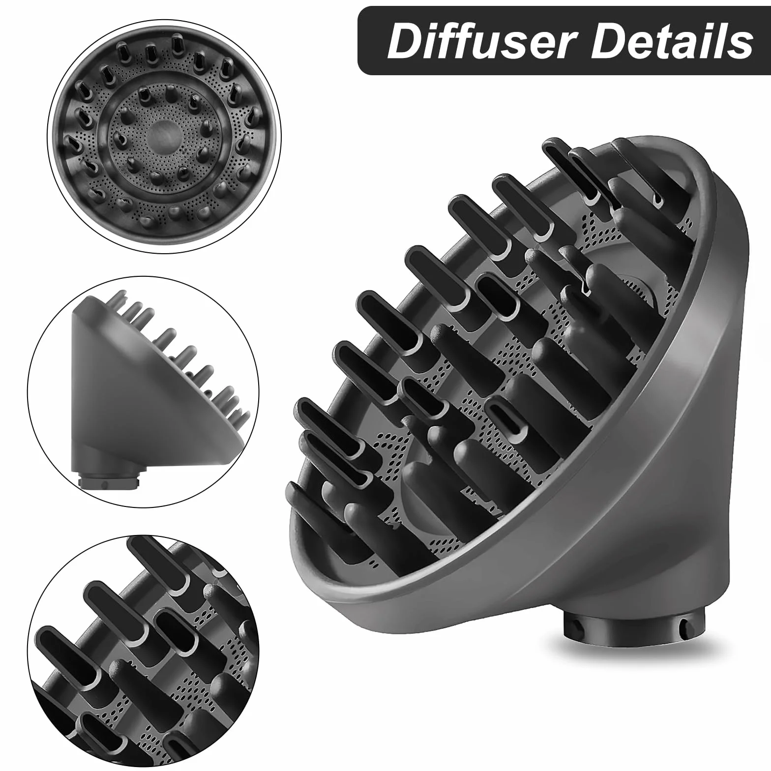 Diffusore per Dyson Airwrap Styler HS01 HS05, Aggiornamento Diffusore Accessori, ugello Diffusore convertibile per Airwrap Styler in un asciugacapelli