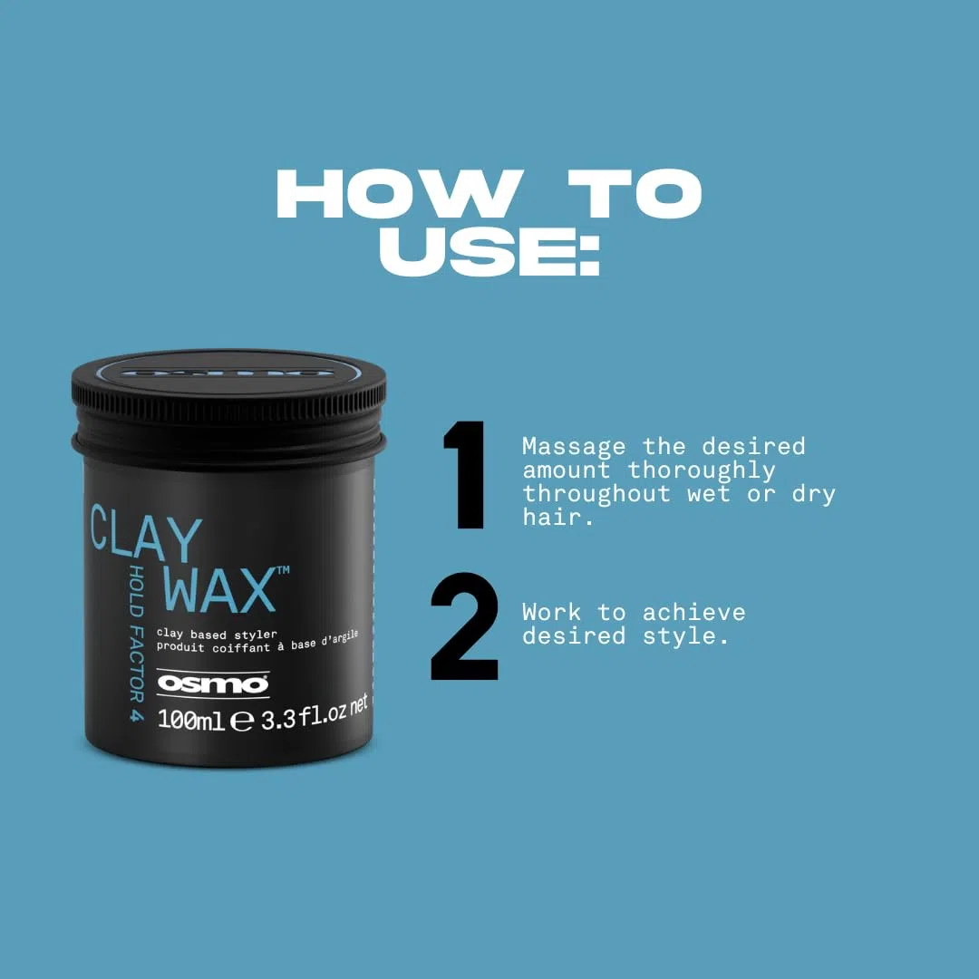 Osmo Clay Extreme, cera d'api per una tenuta solida e flessibile, consistenza e volume, 100 ml.