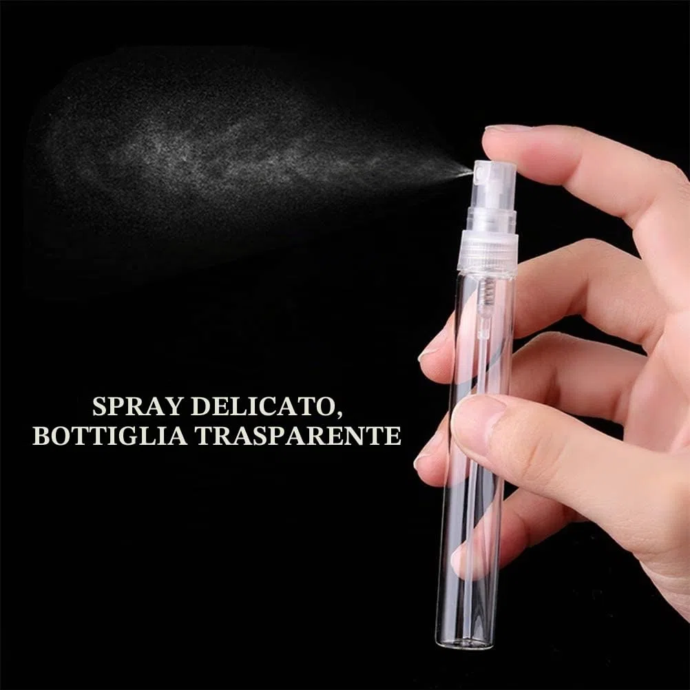 25 Pezzi 10ml Porta Profumo da Viaggio in Vetro, Riutilizzabile Flacone Spray da Viaggio per Profumi, La Cura Del Corpo, Cosmetici, Trasparente Mini Portaprofumo Ricaricabile