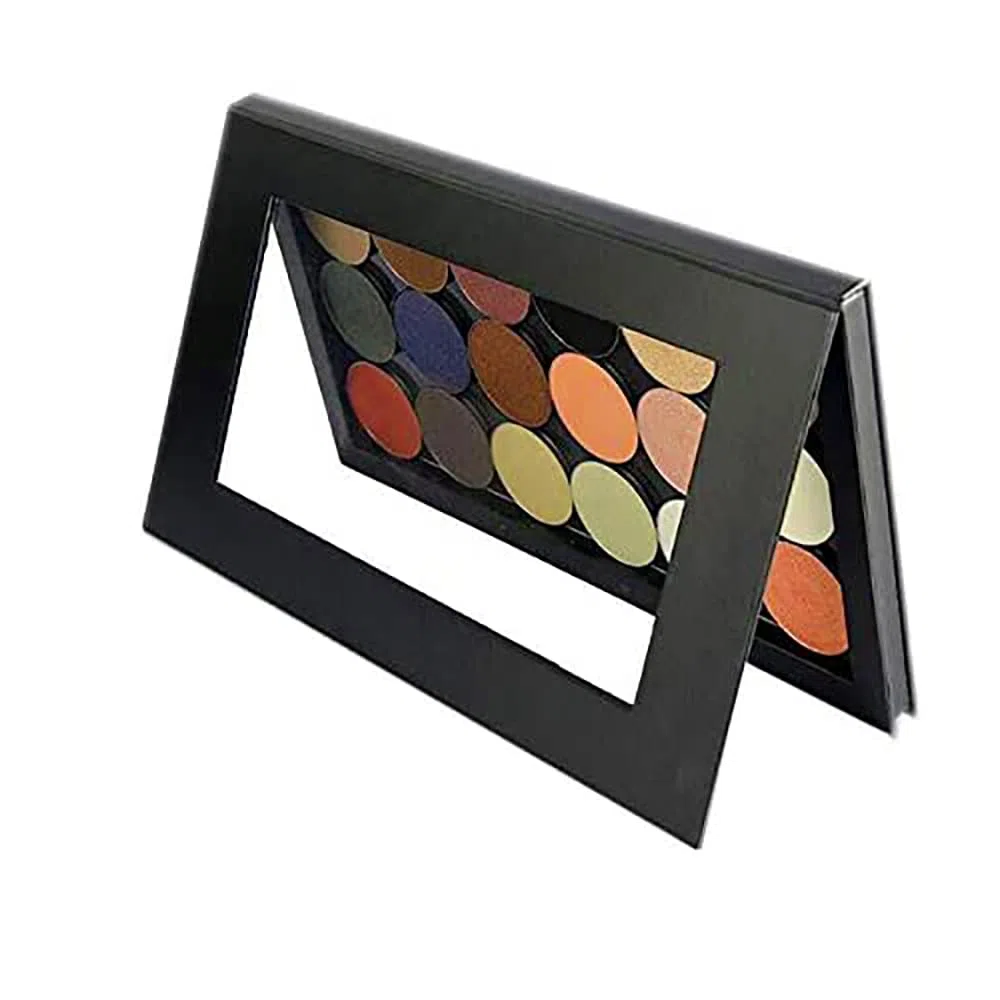 Coosei Palette di Trucco Magnetica per Ombretto, Palette Vuota di Ombretti Magnetici a Strato Singolo, Palette di Trucco Grande Nera con Finestra Trasparente