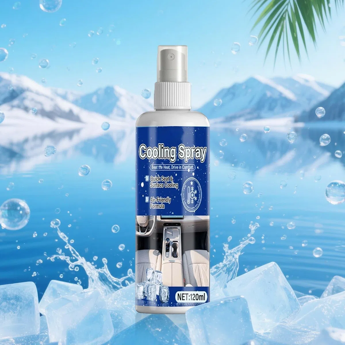 Cool Care Spray | 120ml Spray Idratante Ghiaccio | Rinfrescante per Tutto il Corpo,per campeggio spiaggia piscina sport caldo picnic festival stadio all'aperto escursionismo