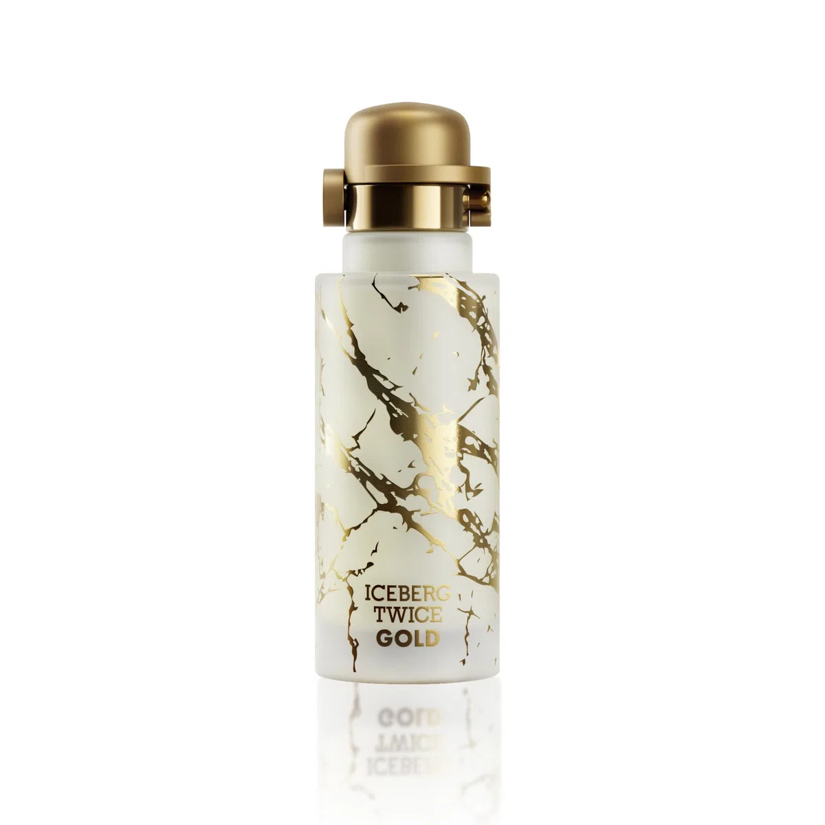 ICEBERG Twice Gold – Eau de Toilette 125 ml, Profumo da Uomo Opulento dalle Note Legnose e Vellutate, Lussuoso Flacone Cilindrico Effetto Marmo, Per Gli Uomini che Amano Vivere Intensamente