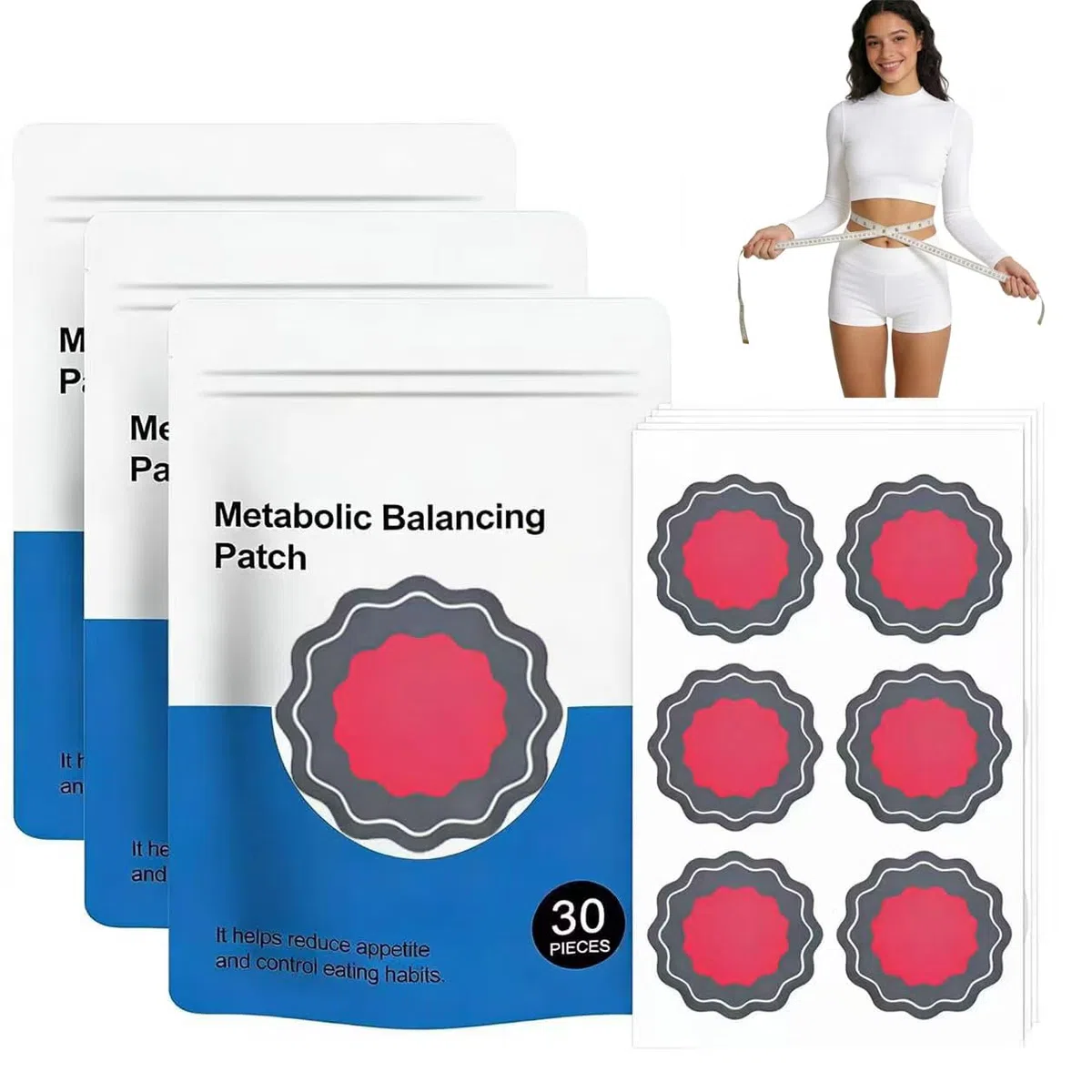 60 Pezzi Cerotti Dimagranti Berberine Patch, Cerotti Dimagranti per l’Equilibrio del Metabolismo, Cerotto Ultra Pancia e Vita, Discreti e Delicati Sulla Pelle （Consegna reale di 90 Pezzi）
