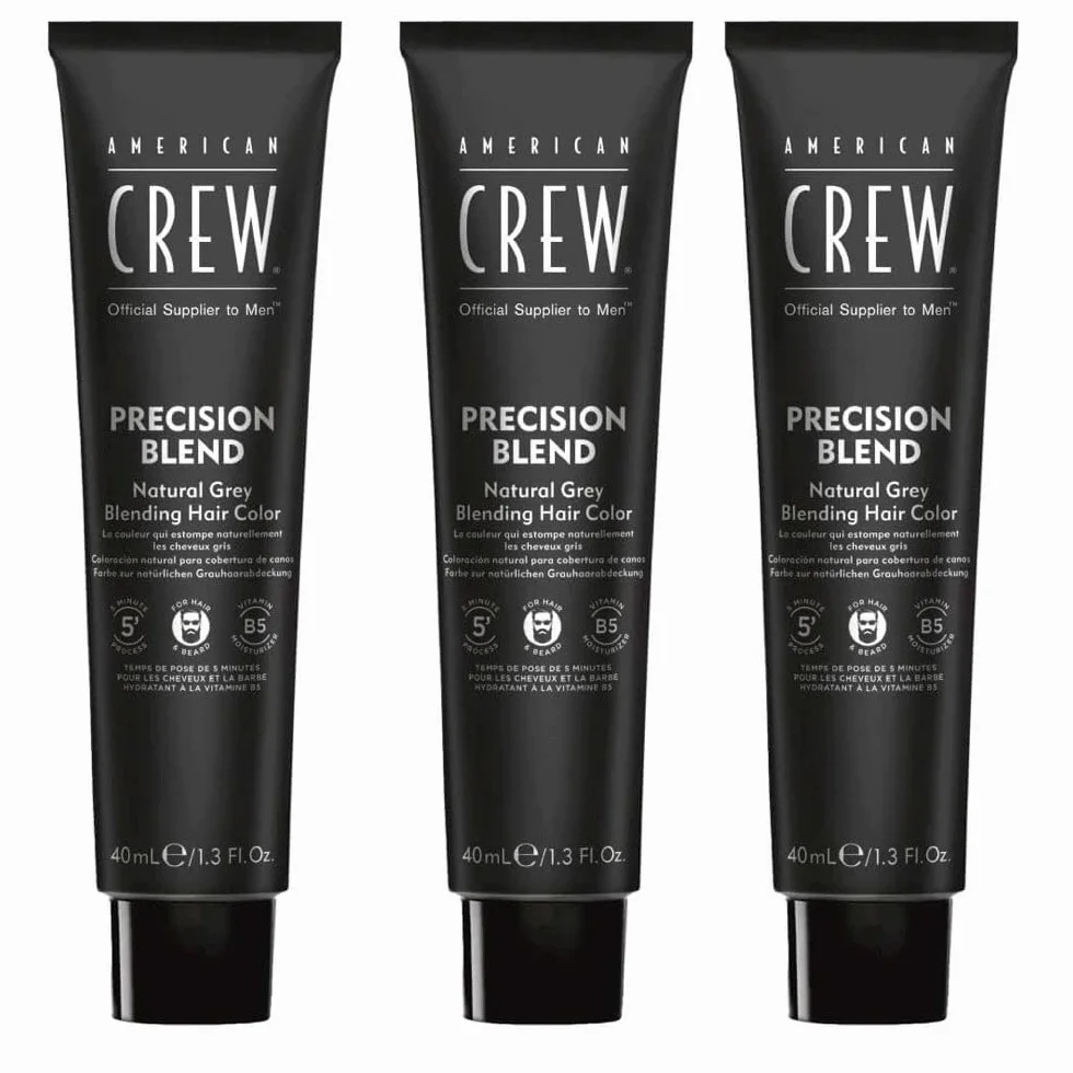 American Crew Precision Blend Colorazione Per Capelli Medium Natural (4-5) - 120 ml, Grigio