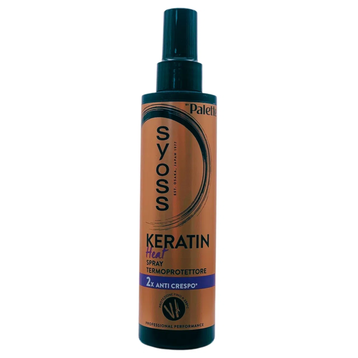 TestaNera Keratin Heat, Spray Protezione Calore, Anti Crespo 200ml (2 Spray)
