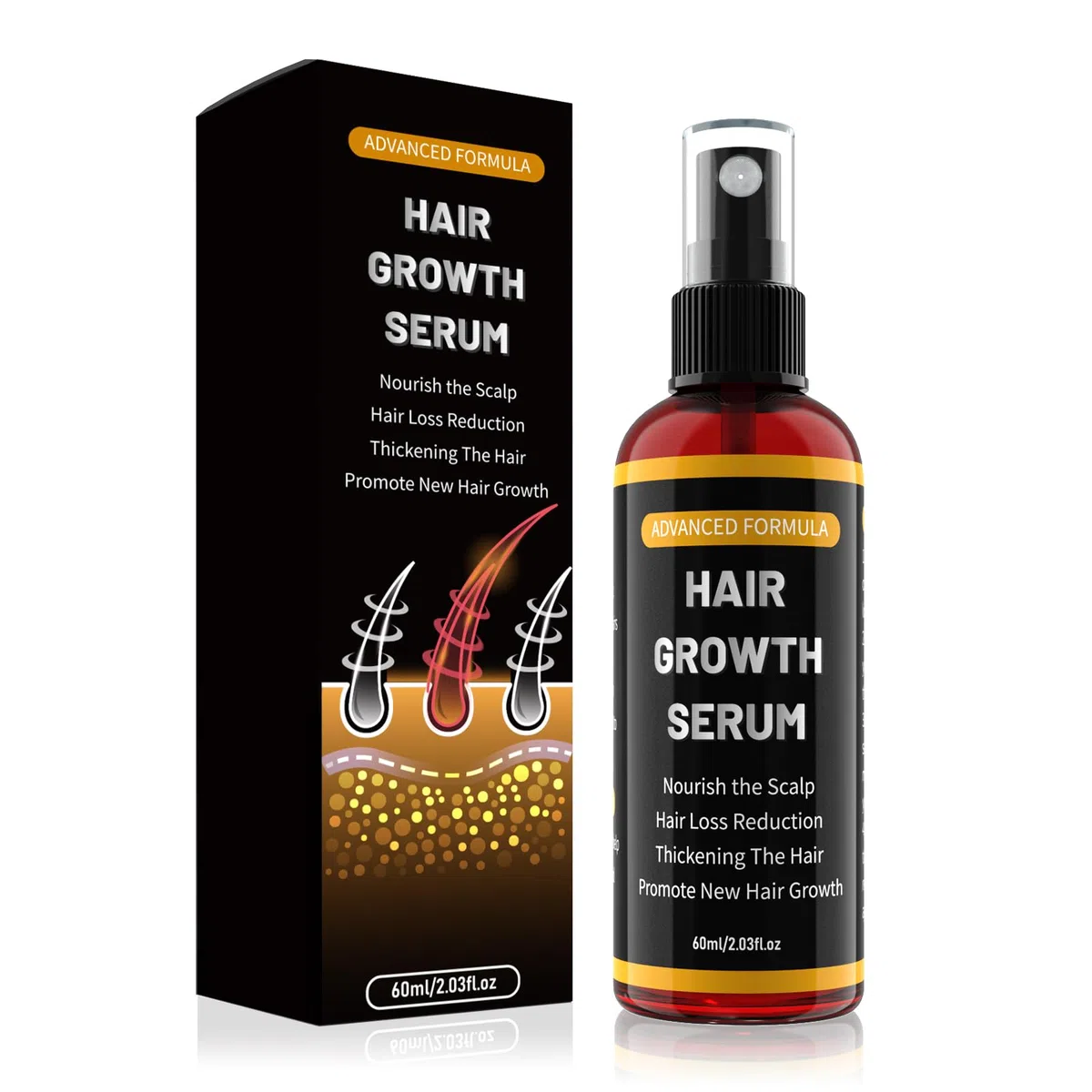 Siero per la crescita dei capelli, spray per uomo/donna, per accelerare la crescita dei capelli, previene la caduta dei capelli, con biotina e rosmarino per olio per la crescita dei capelli, olio per