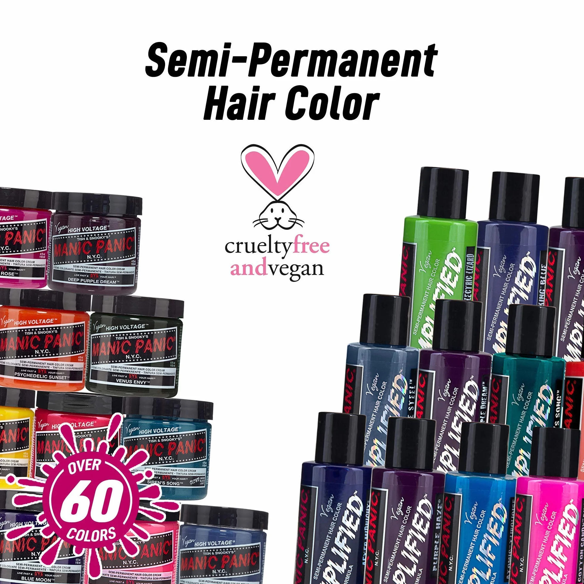 Manic Panic Amplified Semi-Permanent Hair Dye (Rockabilly Blue)