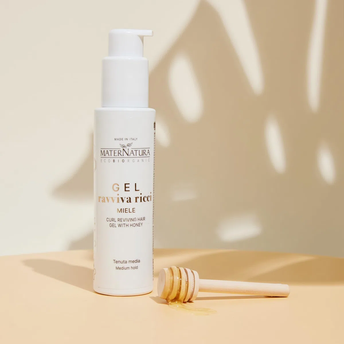 Maternatura, Gel Ravviva Ricci Capelli con Miele, Effetto Bagnato, Azione Nutriente e Idratante, Styling per Onde e Mossi, Bio, Made in Italy - 100 ml