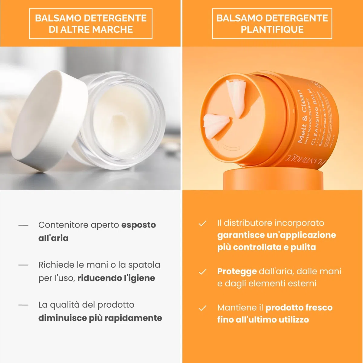 PLANTIFIQUE Burro Struccante Coreano Viso e Occhi – Detergente Olio Struccante – Acido Ialuronico, Collagene e Ceramide – Cleansing Balm per Doppia Detersione, Makeup Remover Waterproof – 40 g