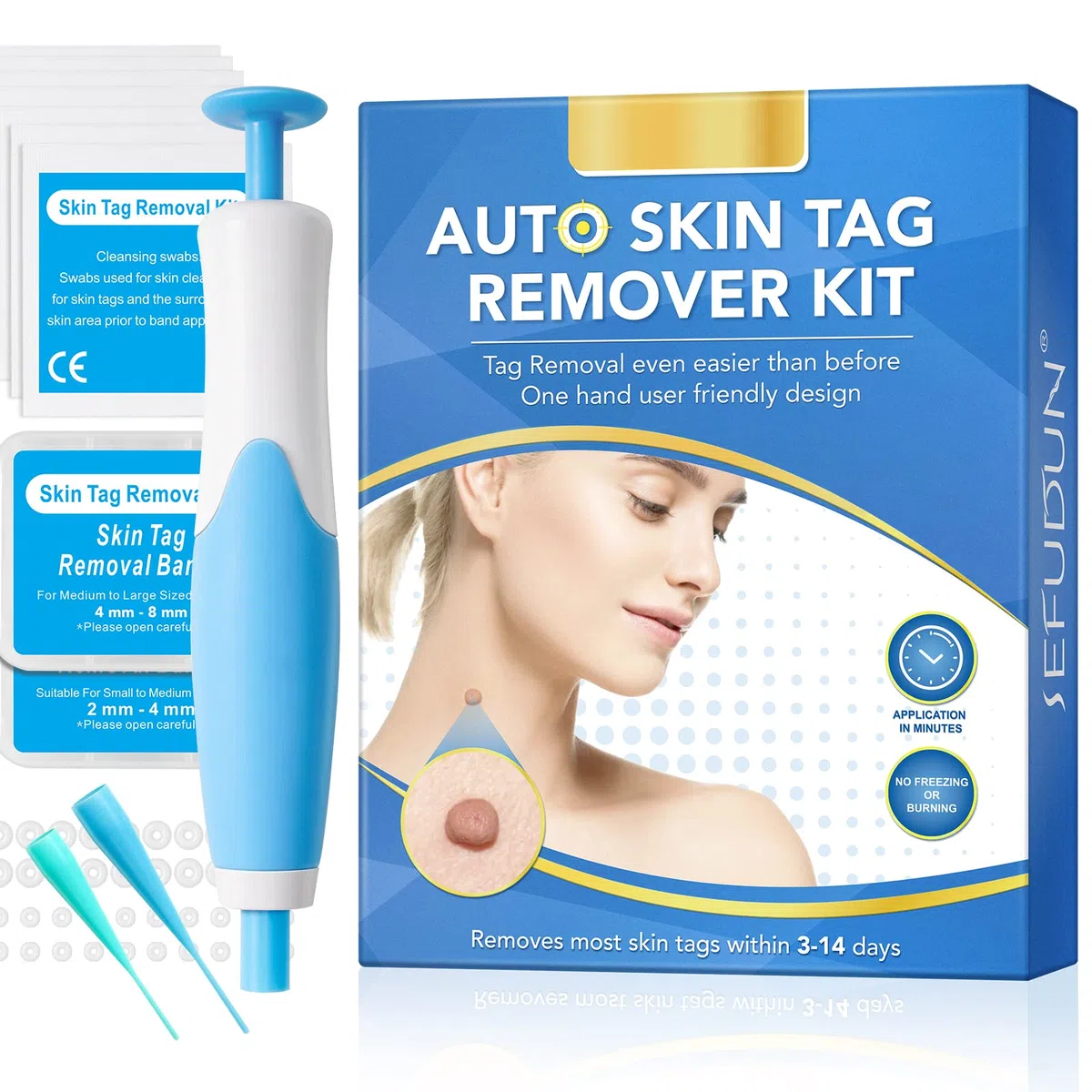 Kit di rimozione delle appendici per auto, design a mano, rimuove i tag in 3 – 14 giorni, nessuna formazione di ghiaccio o bruciatura, kit da 2 – 8 mm