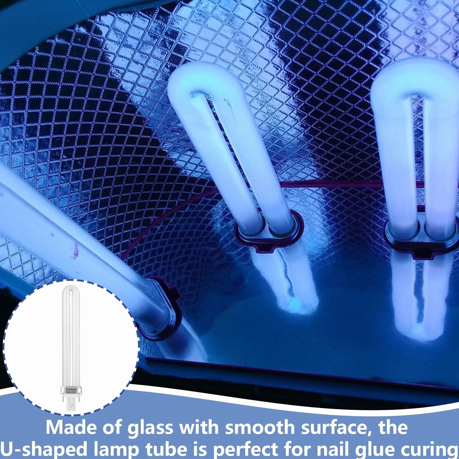 4 lampadine di ricambio per asciugatrice per unghie, 9 W, 365 NM, tipo elettronico, lampade UV per unghie in gel, luce a U V per unghie fai da te