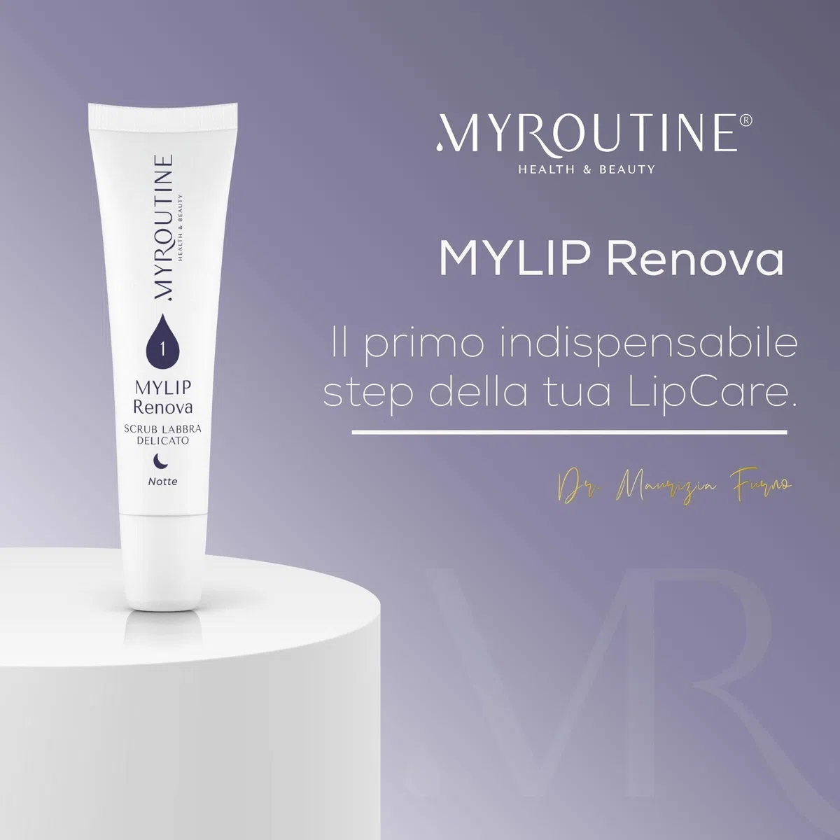 MyLip Scrub Labbra - Levigante con Microsfere di Riso, Olio di Oliva e Burro di Karité, Esfoliazione e Idratazione Naturale by Dr. Maurizia Furno