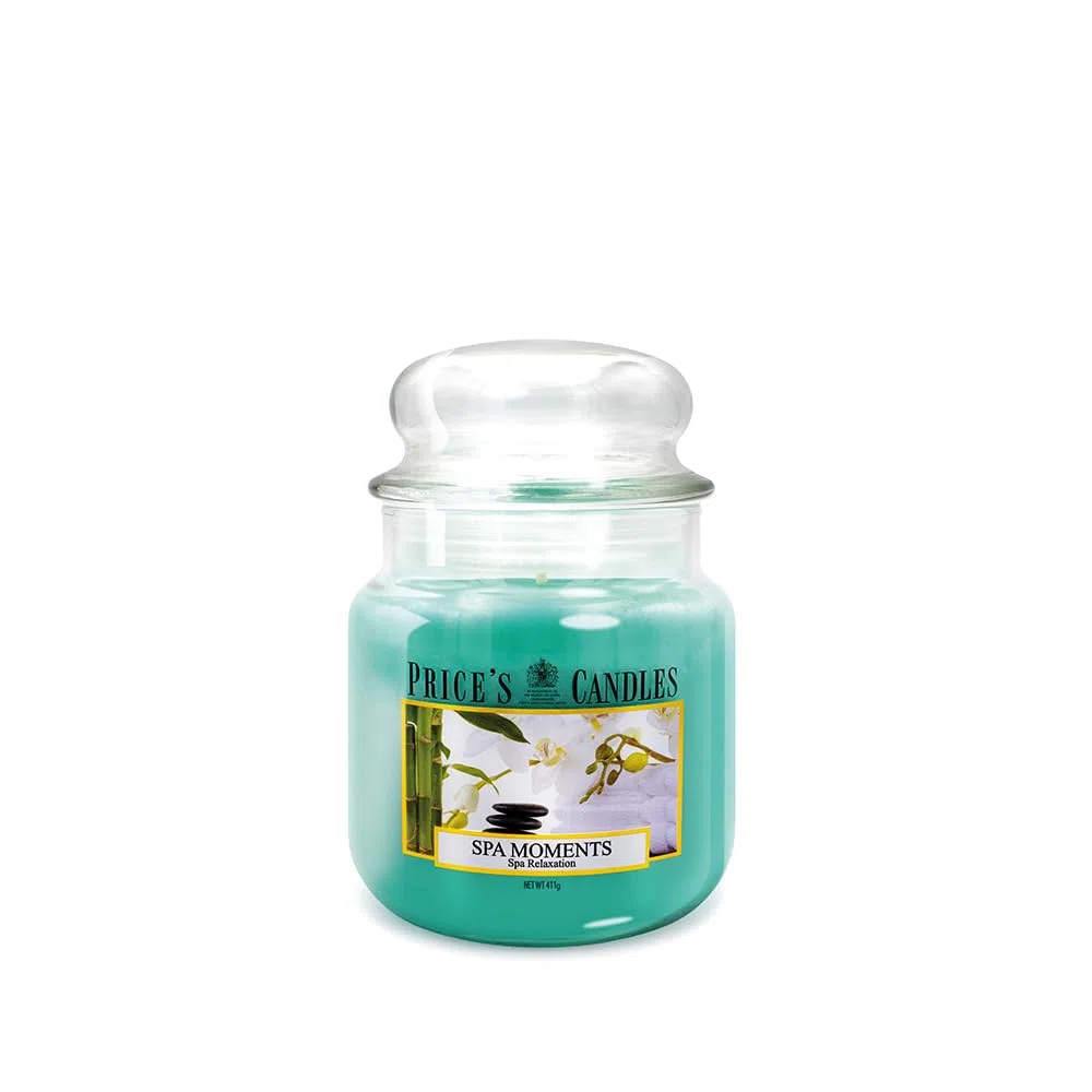 Price's Candles - Candela in Giara Media Spa Moments - Durata Fino a 90 ore di Combustione