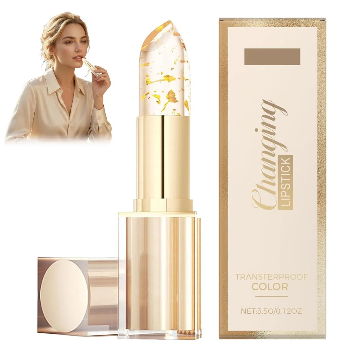 1 Pezzo PH Rossetto adattivo,Rossetto termoattivo con cambio di colore PH,Attenuare Le Rughe Delle Labbra,Impermeabile A Lunga Durata