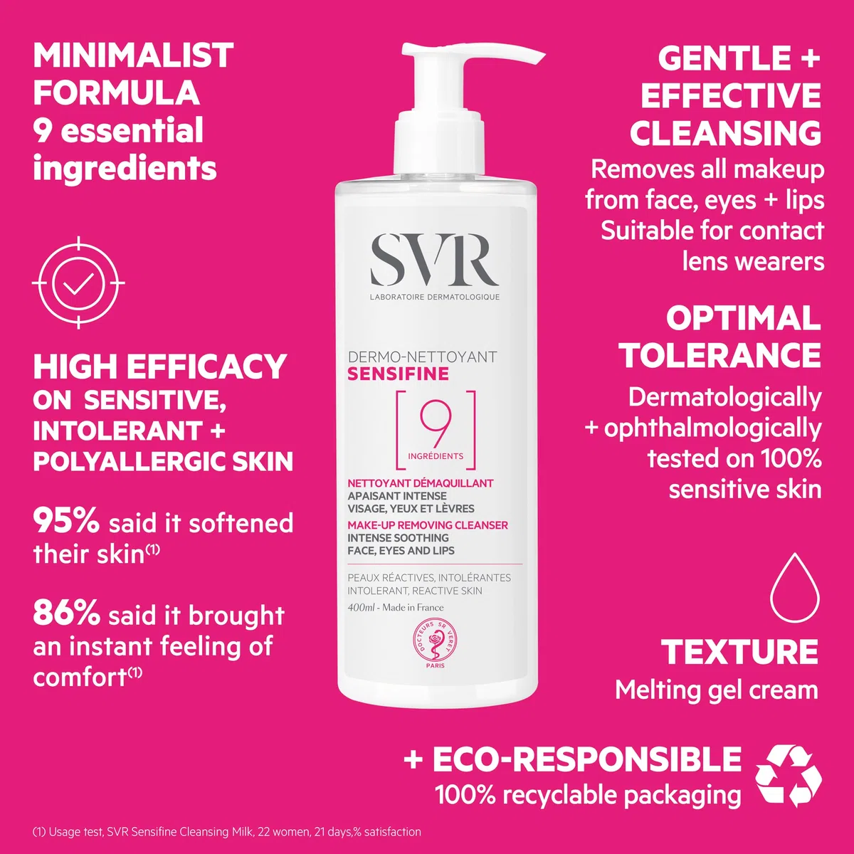 SVR - SVR Sensifine Dermo-Nettoyant Detergente Struccante Lenitivo 400ml - 935612782
