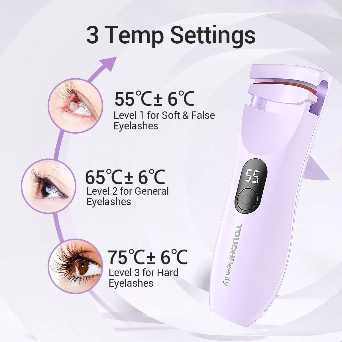 TOUCHBeauty Piegaciglia Riscaldabile Elettrico