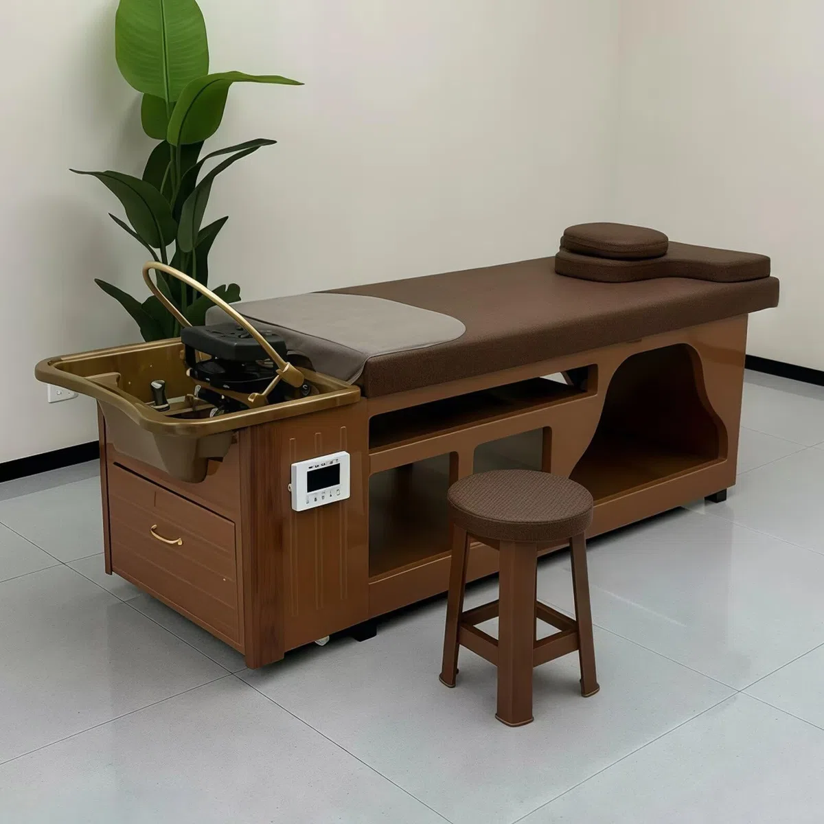 Lettino SPA Evergreen Head con funzione lavacapelli per salone