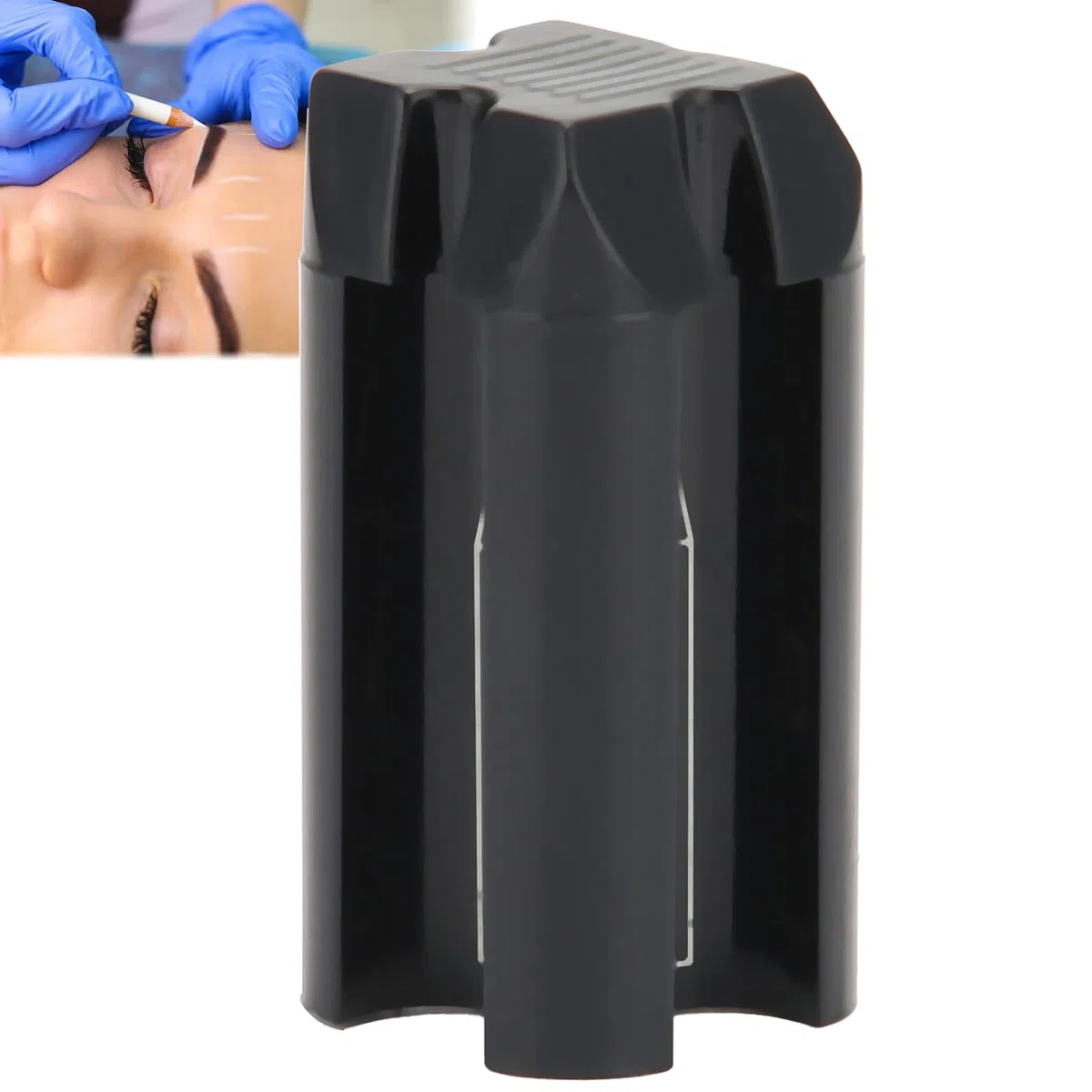 Temperamatite 4 in 1 per Sopracciglia e Labbra, Manuale, Nero, Polipropilene (PP), PENCIL_SHARPENER