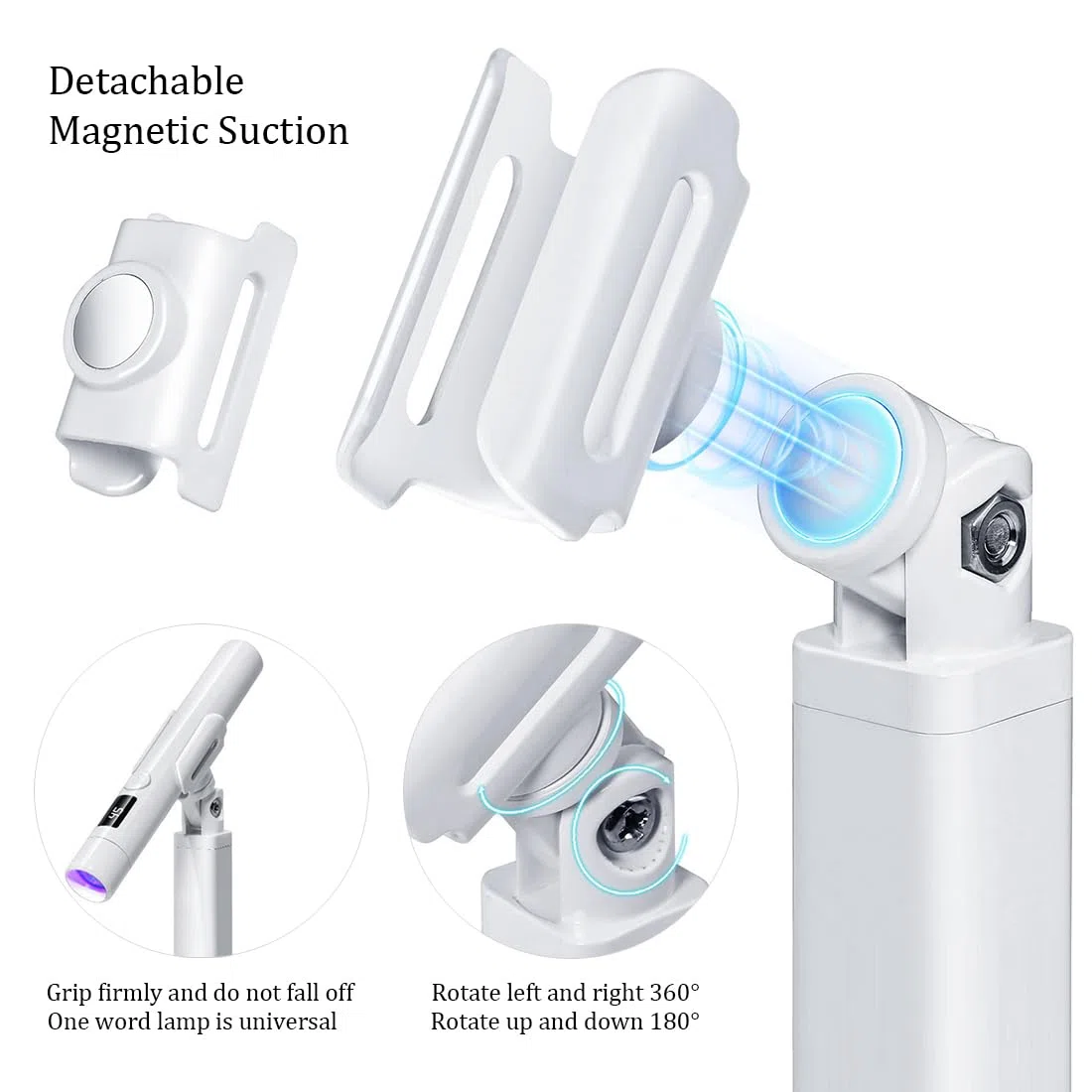 Lampada UV portatile per unghie, lampada per chiodo UV portatile ricaricabile,Mini luce a LED asciugata per unghie con modalità 2-timer e supporto magnetico,schermo LCD, adatto per fai da te