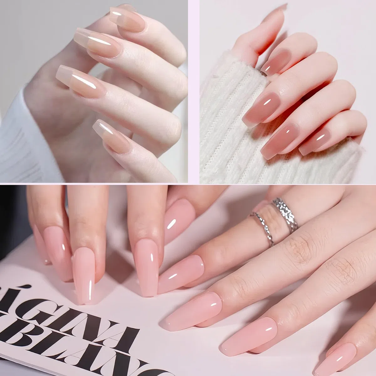300 Pz Cartina per Unghia gel Nails Art, Rotolo Extension Model per UV, Autoadesivo Sagome per Unghie Gel Ricostruzione
