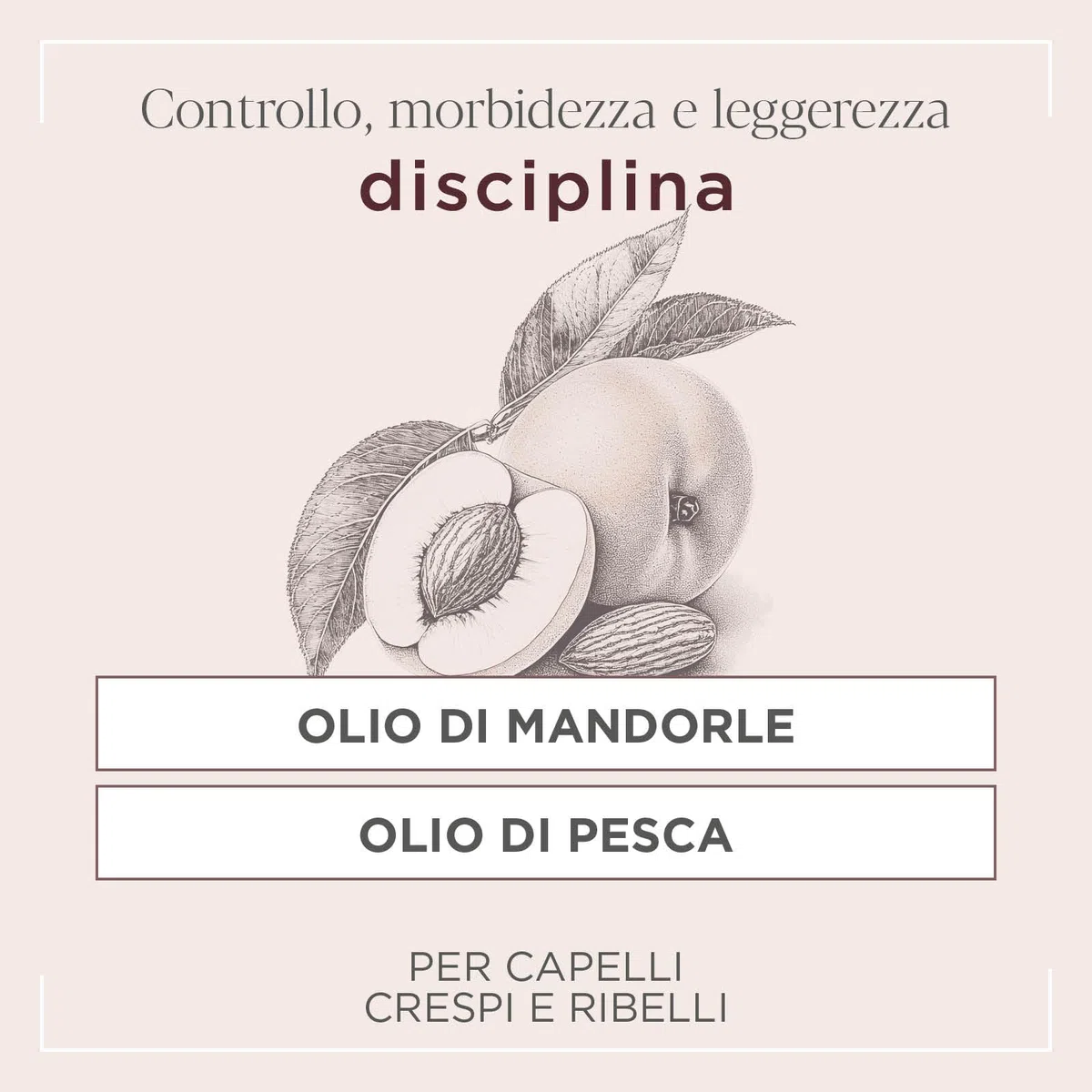 Actyva - Disciplina Anti-Frizz Cream, Crema Disciplinante per Capelli Crespi, con Acido Ialuronico, Anticrespo ed Elasticizzante - 125 ml
