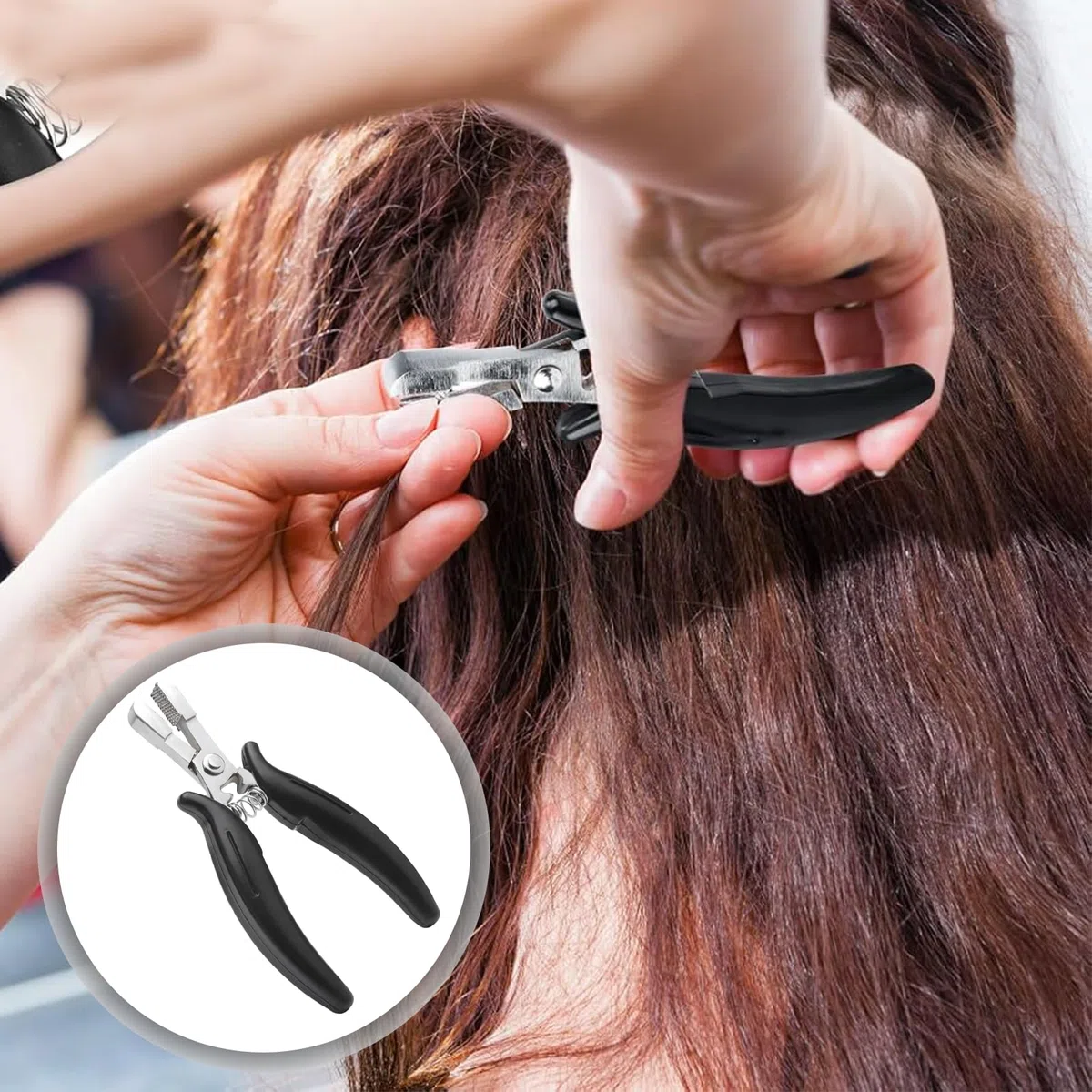 Pinze per extension, solvente per extension, rimozione di extension, strumento di estensione dei capelli, pinza per extension per bonding extension