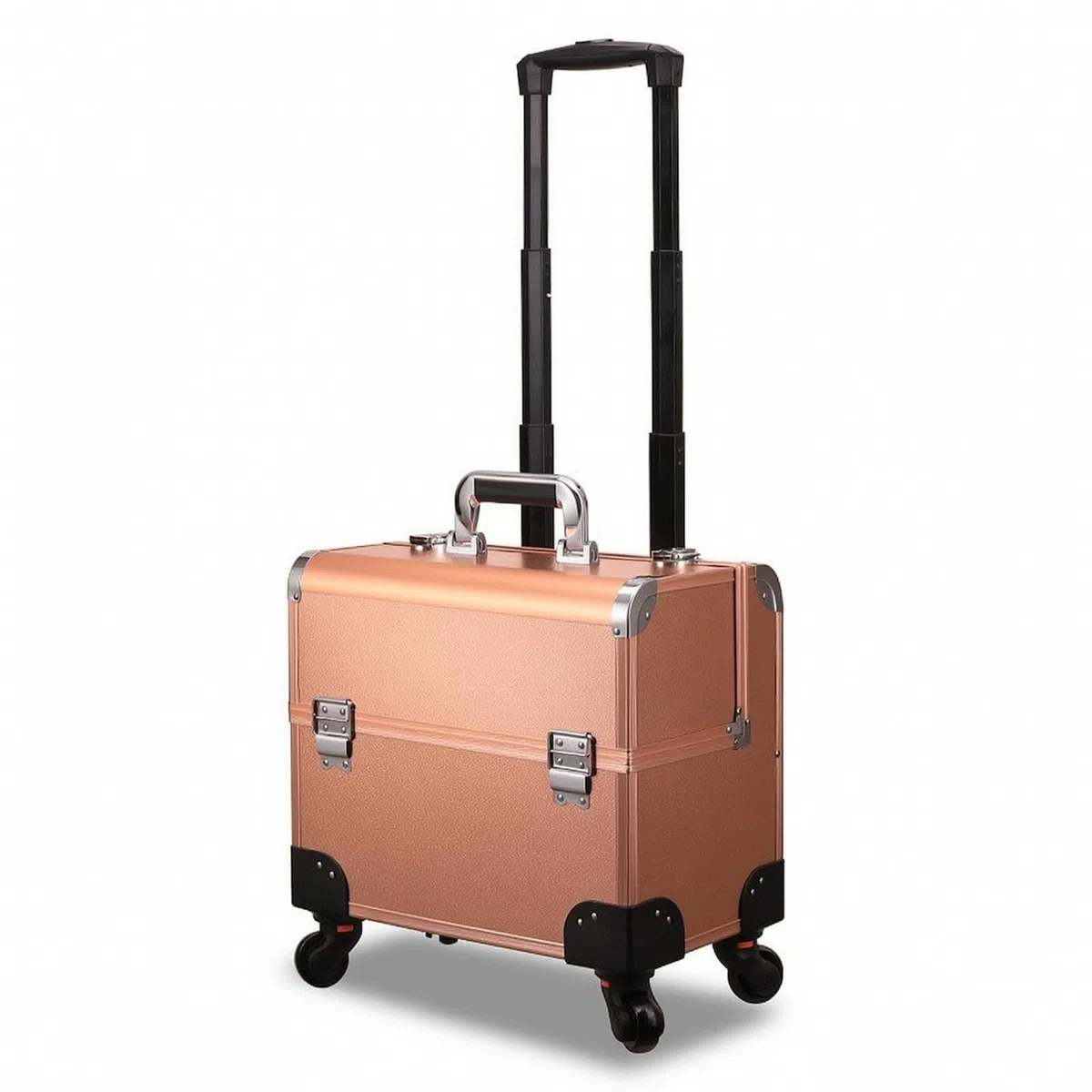 Valigia per Estetista Trolley Organizer Trucco Cosmetici Attrezzi Professionali Valigia Rigida con Rettangolare Manico Telescopico Manico Superiore