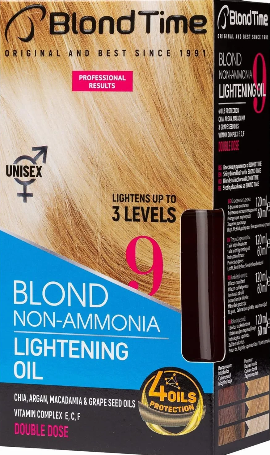 Olio Decolorante per Capelli Schiarisce fino a 3 Tonalità | Tono Naturale | Schiarisce Senza Danneggiare i Capelli | Idrata, Cura, Nutre e Protegge | Senza Ammoniaca | 180 ml