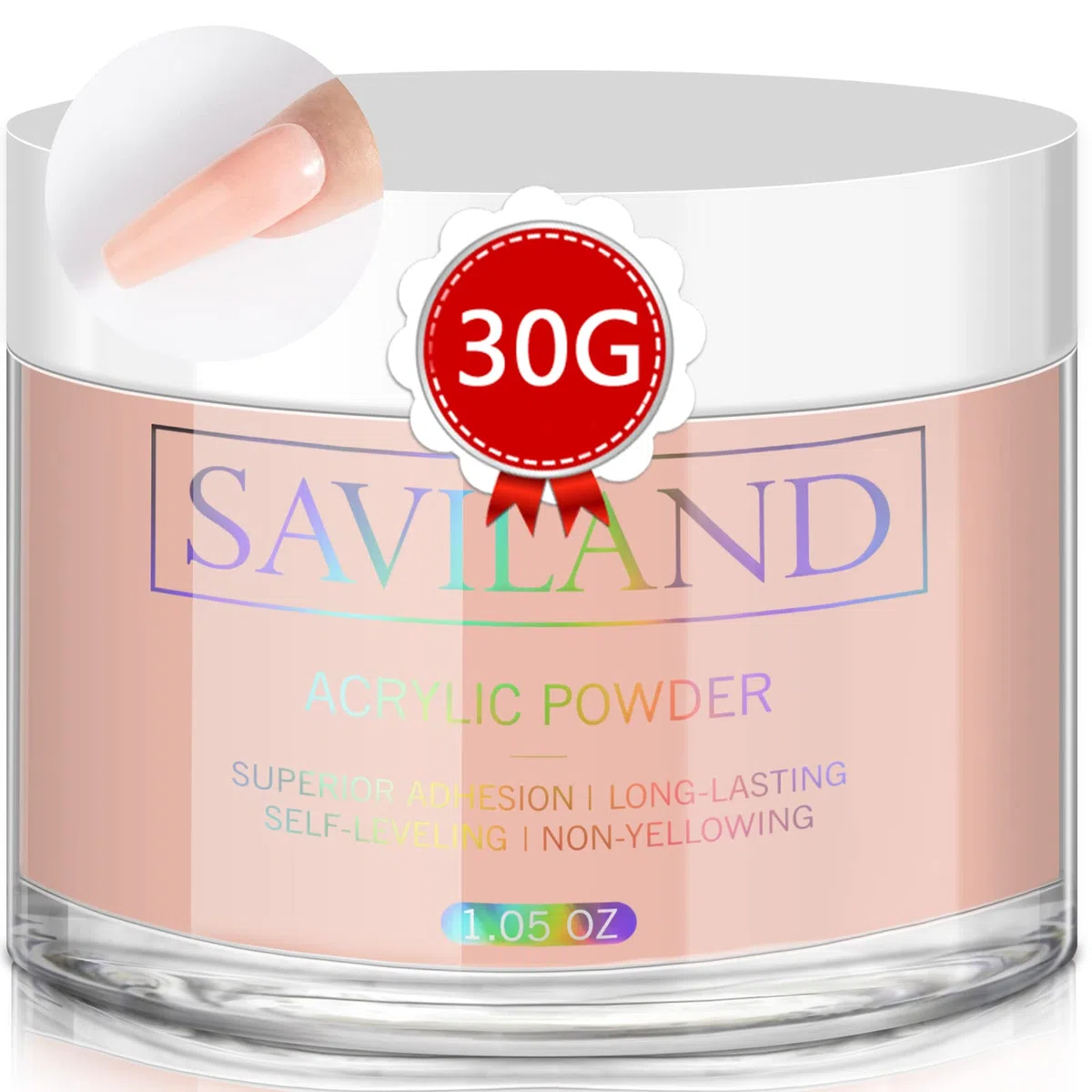 Saviland Polvere acrilica professionale colorata nuda per nail art 3D