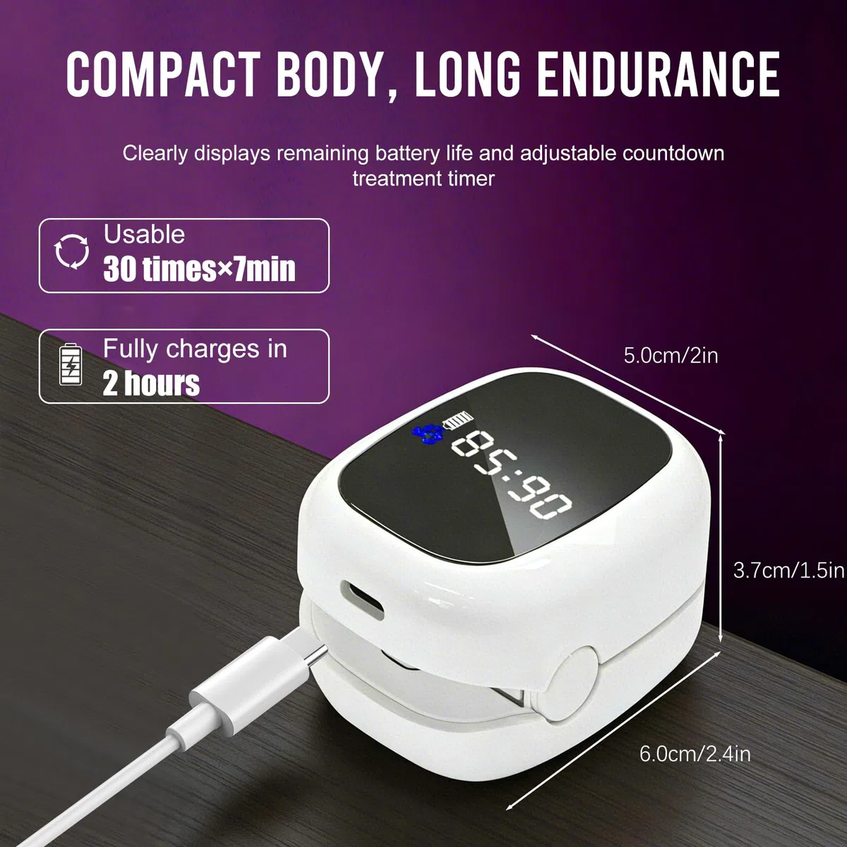 Dispositivo Trattamento Laser Micosi Unghie,Terapia Luce Blu UV Infrarossi, Rigenerazione Unghie Danneggiate Unghie Terapia Laser Portatile Luce Infrarossa 910nm e Blu 460nm per Unghie e Unghie Piedi