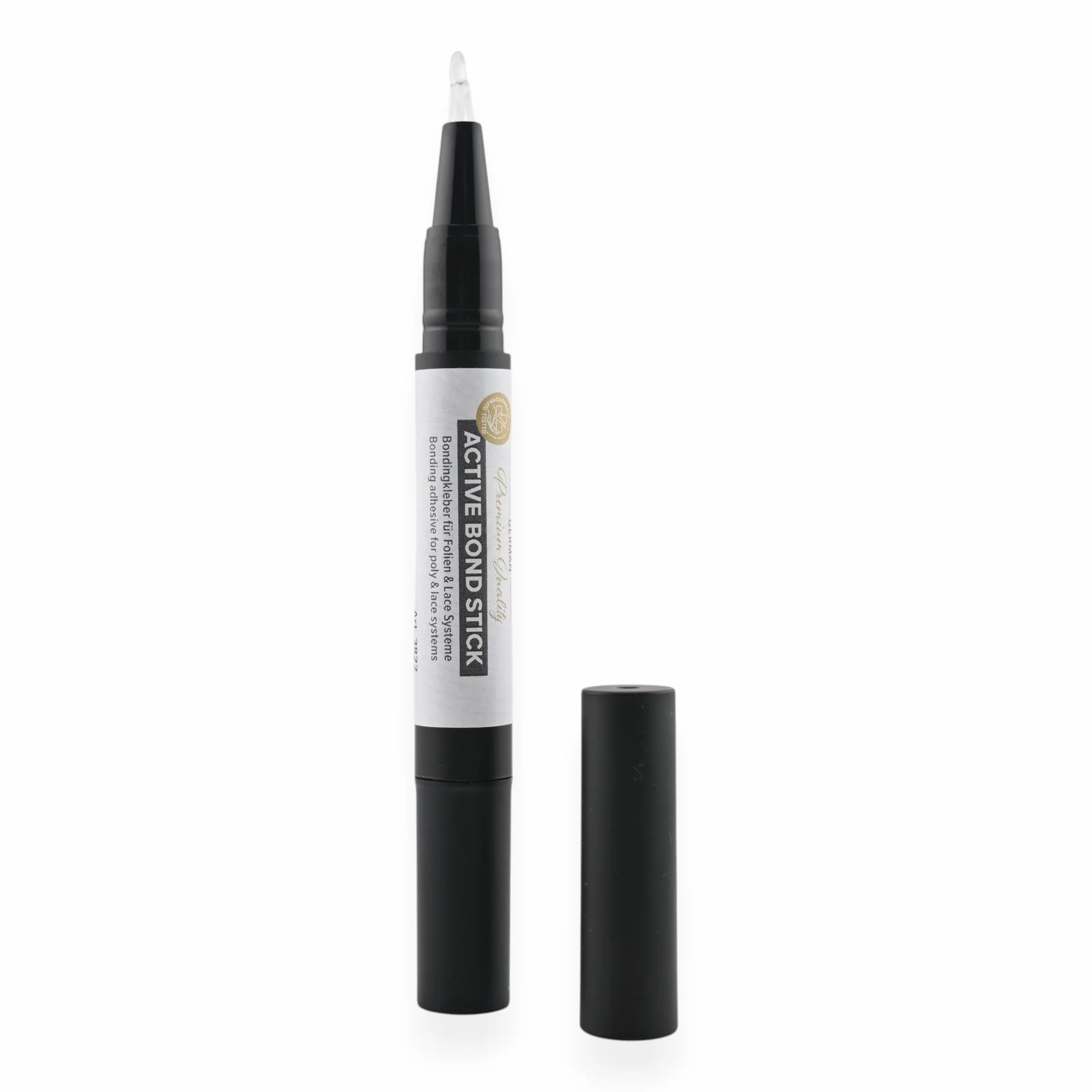 Active Bond Stick – Sistema di colla per capelli in pratico bastone girevole – pennello di precisione integrato – ideale per incollare toupet, pizzo e pellicola