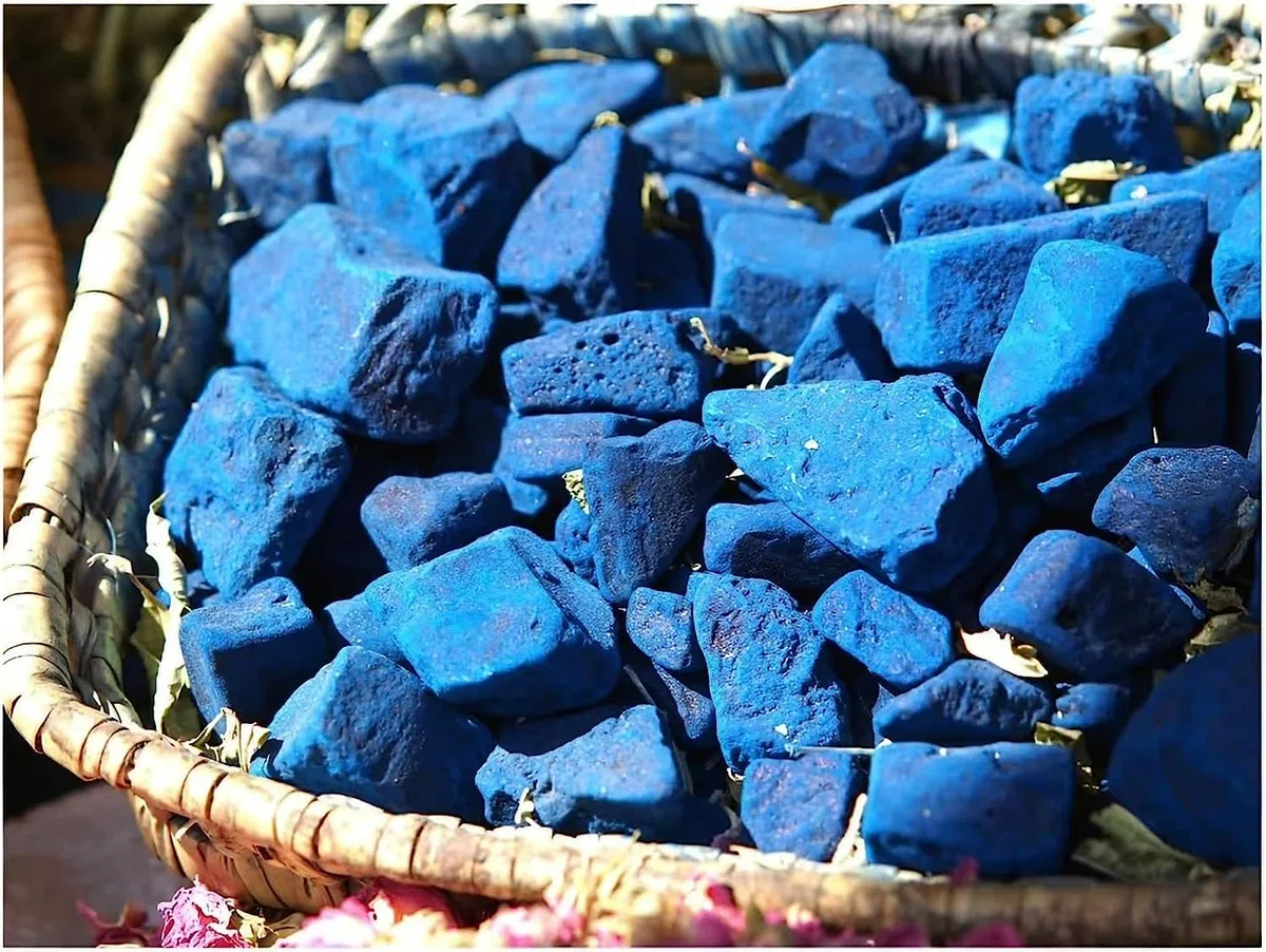 MABELA Polvere di Nila Blu Marocco Originale - Pigmento naturale per capelli e pelle, schiarente e naturale al 100%, ideale per la cura dei capelli e del viso, 50 g