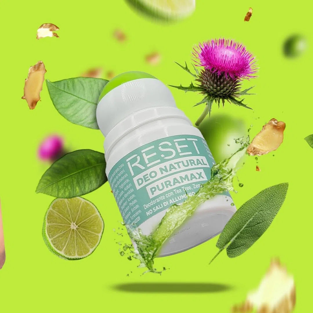 PURAMAX RESET – Kit Completo Igiene Ascelle | Sapone Vegetale 100g + Deodorante Roll-on Naturale 50ml | Protocollo Detergente e Protezione | Tea Tree, Zenzero e Lime | Made in Italy