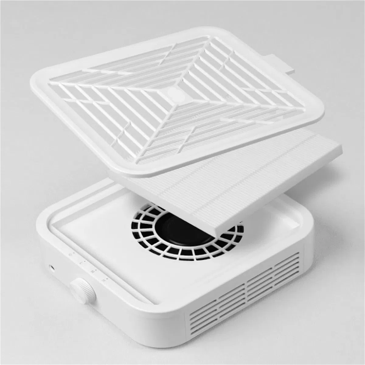 Aspiratore di Polvere per Trapano per Unghie Filtro Lavabile Aspirazione a Basso Rumore Strumenti per Salone di Manicure Silenzioso Senza spazzole Rimozione Potente 120W per con Rimovibile
