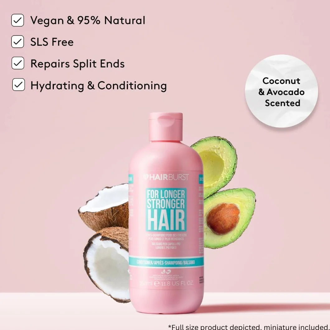 HAIR BURST Balsamo da viaggio per donne — Balsamo da vacanza per la perdita - Stimola la crescita sana dei capelli - Cresci capelli più lunghi e splendidi - Mini 60ml
