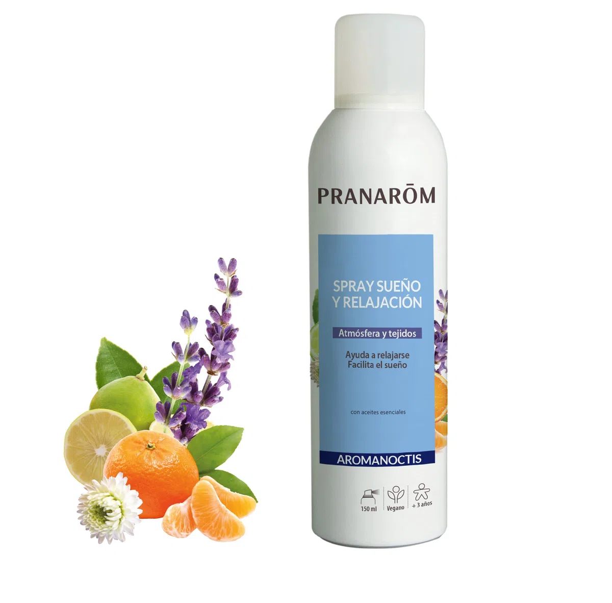Pranarôm - Aromanoctis Spray Sonno e Rilassamento - Aiuta ad addormentarsi - Ideale per il relax quotidiano - con Oli essenziali biologici - 150 ml