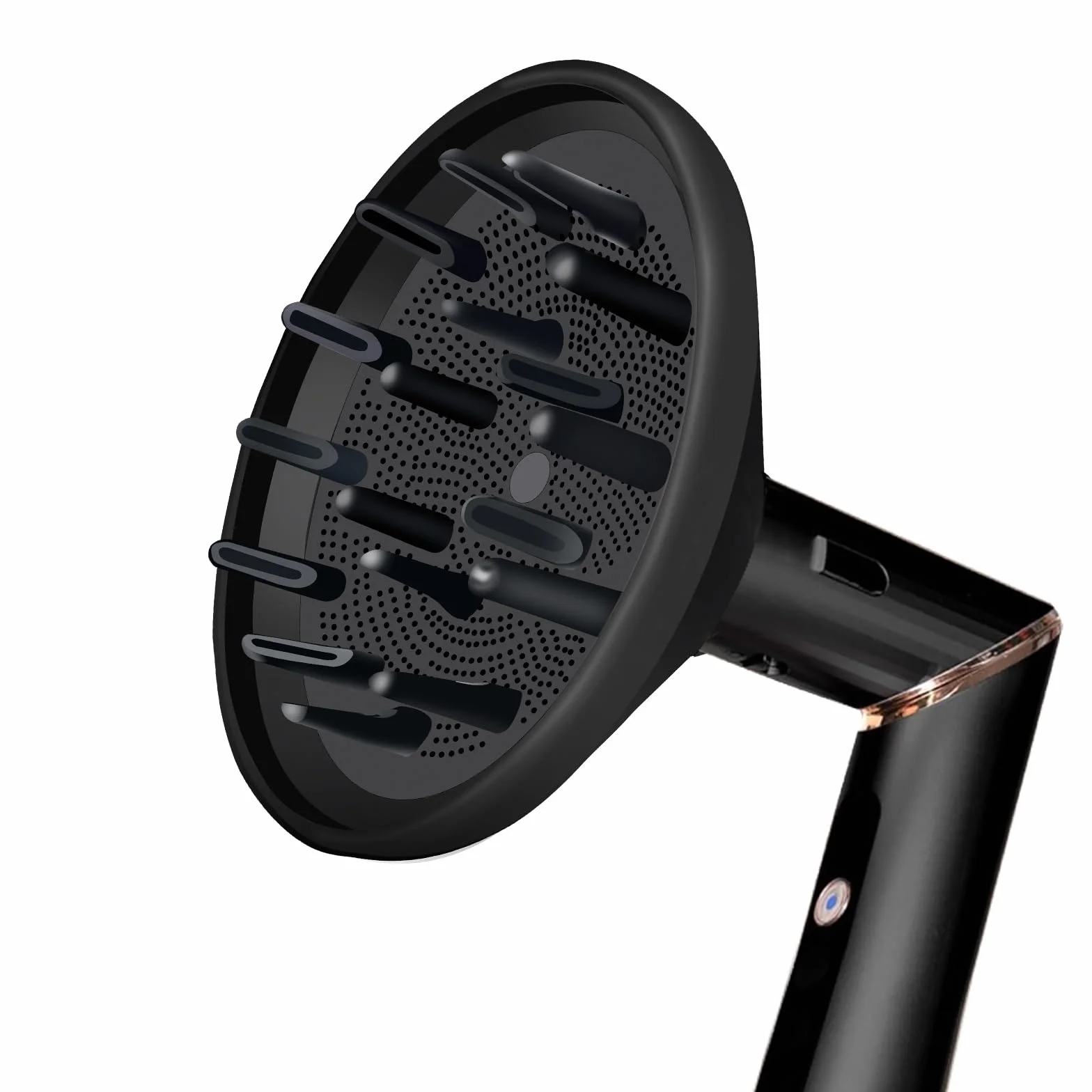 Diffusore compatibile con asciugacapelli Shark FlexStyle, accessorio per ricci naturali, strumento per lo styling ideale per capelli mossi e ricci (nero)