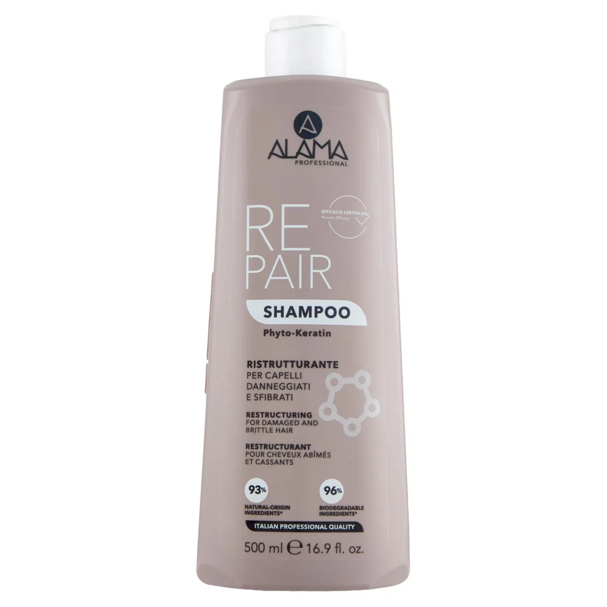 Alama Professional Kit Repair: Shampoo 500ml, Balsamo 300ml, Miracle Fluid 5 in 1 250ml