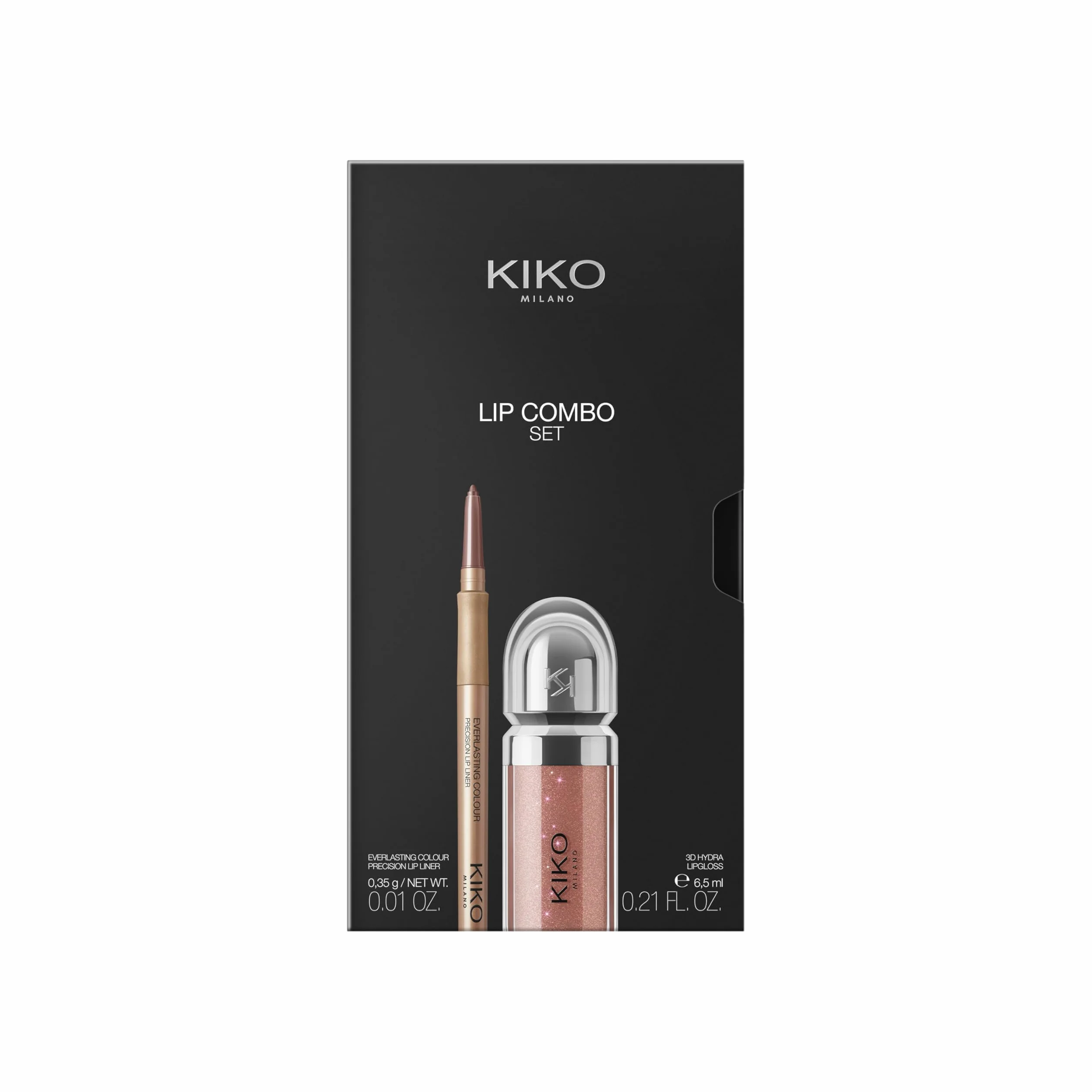 KIKO Milano Lip Combo Set 03, Kit Labbra: Lucidalabbra Idratante E Matita Labbra Abbinata