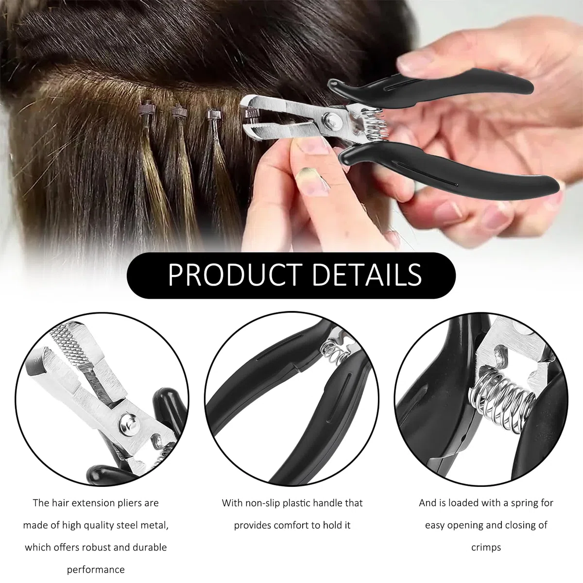 Pinze per extension, solvente per extension, rimozione di extension, strumento di estensione dei capelli, pinza per extension per bonding extension