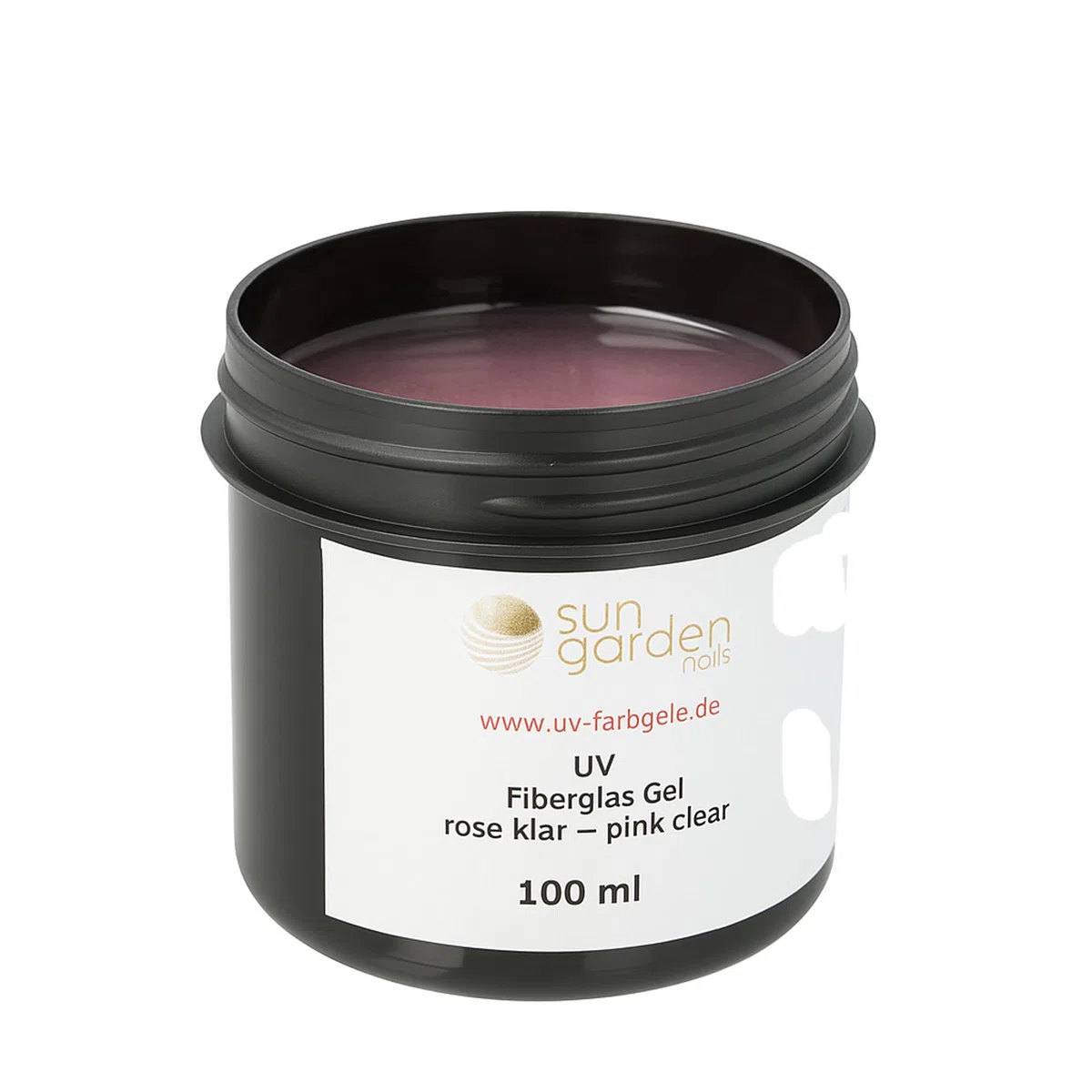 Sun Garden Nails Gel in Fibra di Vetro Rosa Trasparente, 100 ml, Gel Strutturante UV per Unghie