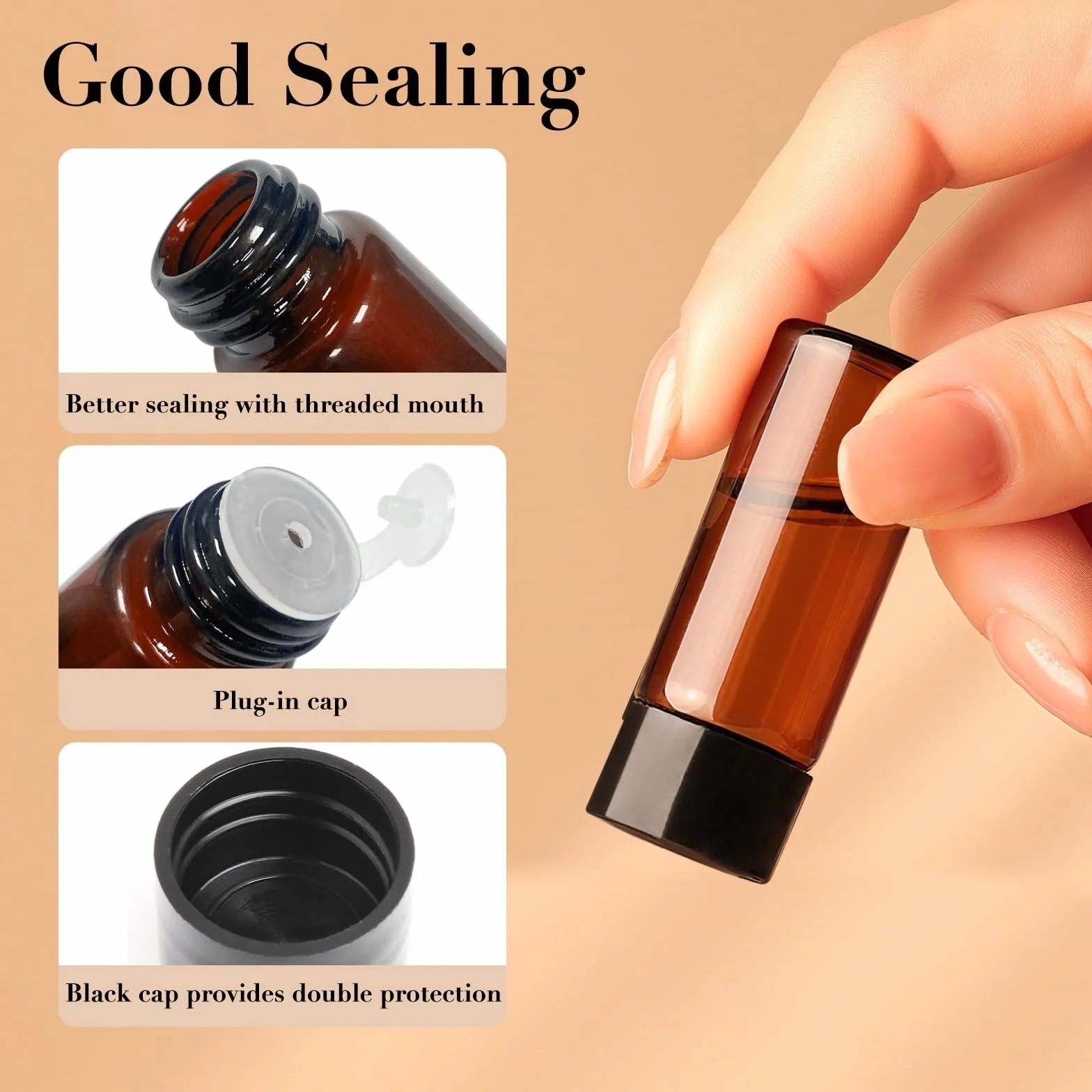 30 Pezzi 10ml Amber Bottiglie per Oli Essenziali, Mini Bottiglie in Vetro Marrone con Coperchio Interno, Flaconi di Olio Essenziale Vuoti e Riutilizzabili con Siringhe 5 Ml per Aromaterapia