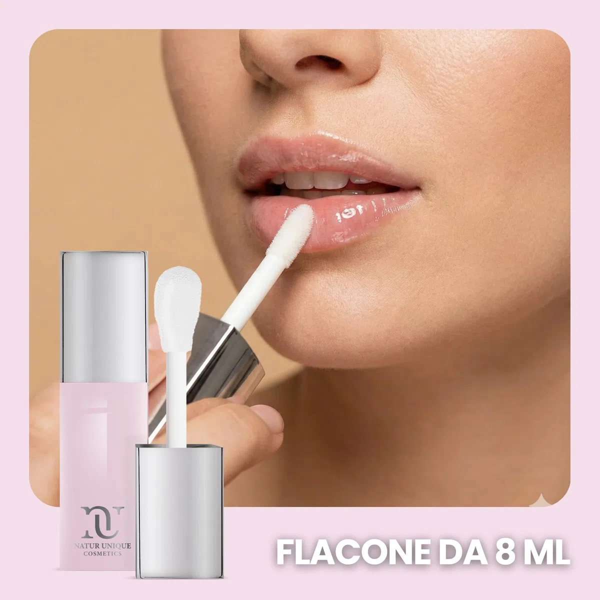 Natur Unique - IALU LIP GLOSS VOLUME XXXL | Gloss Rimpolpante con Acido Ialuronico e Collagene Vegetale | Lip Plumper Colorato Effetto Volume & Brillantezza | Made in Italy | 8 ml