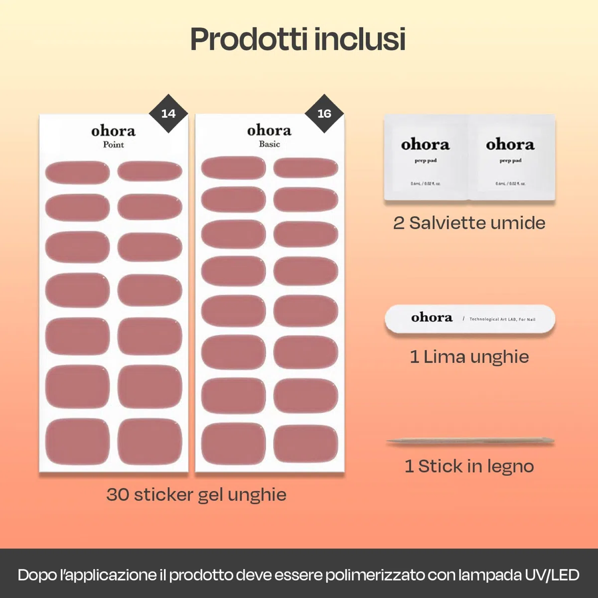 ohora Strisce per unghie in gel semi polimerizzato (N Mulberry) - Funziona con qualsiasi lampada UV per unghie, qualità professionale, lunga durata, facile da applicare e rimuovere